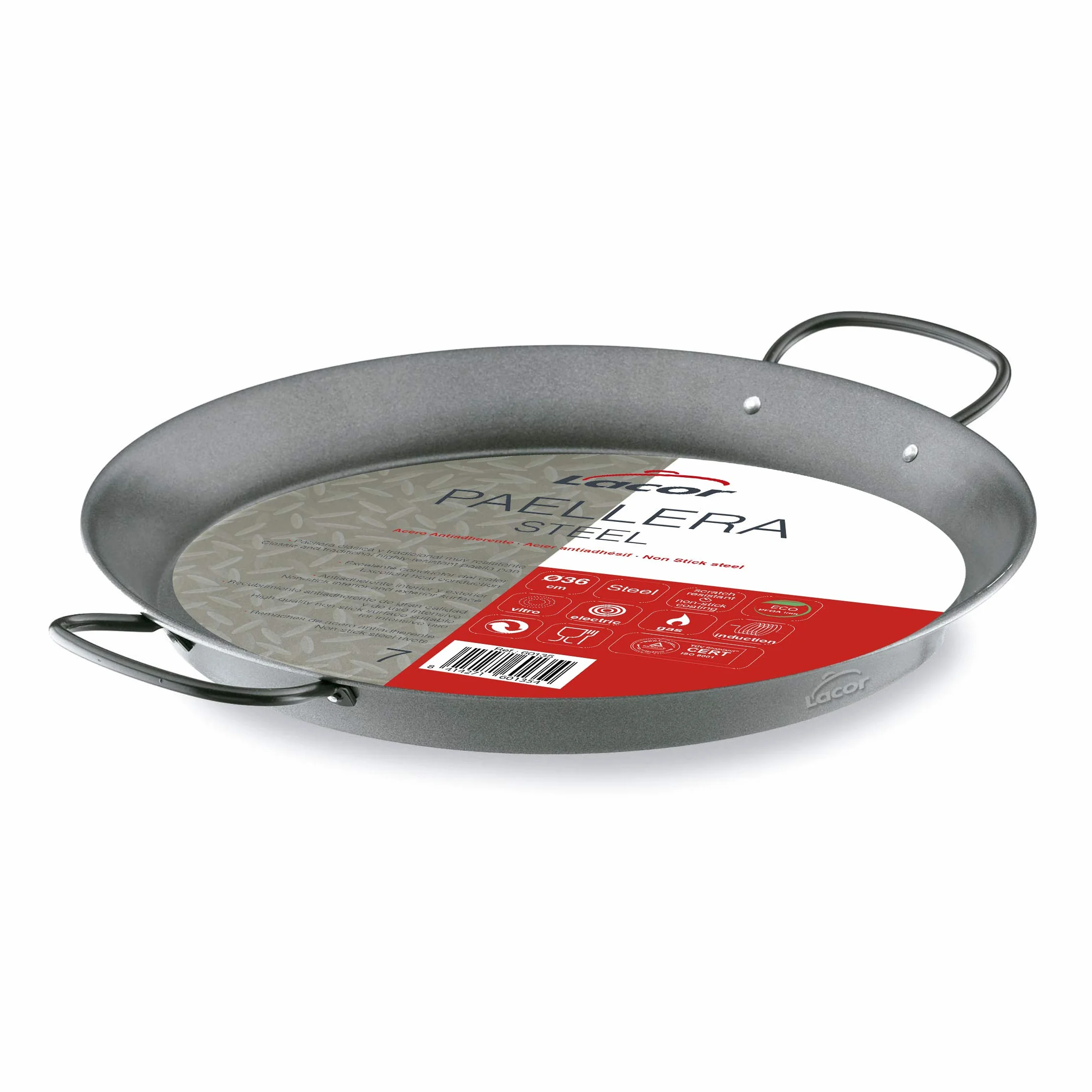 LACOR 60149 Patelnia do paeli, nieprzywierająca, 50 cm S
