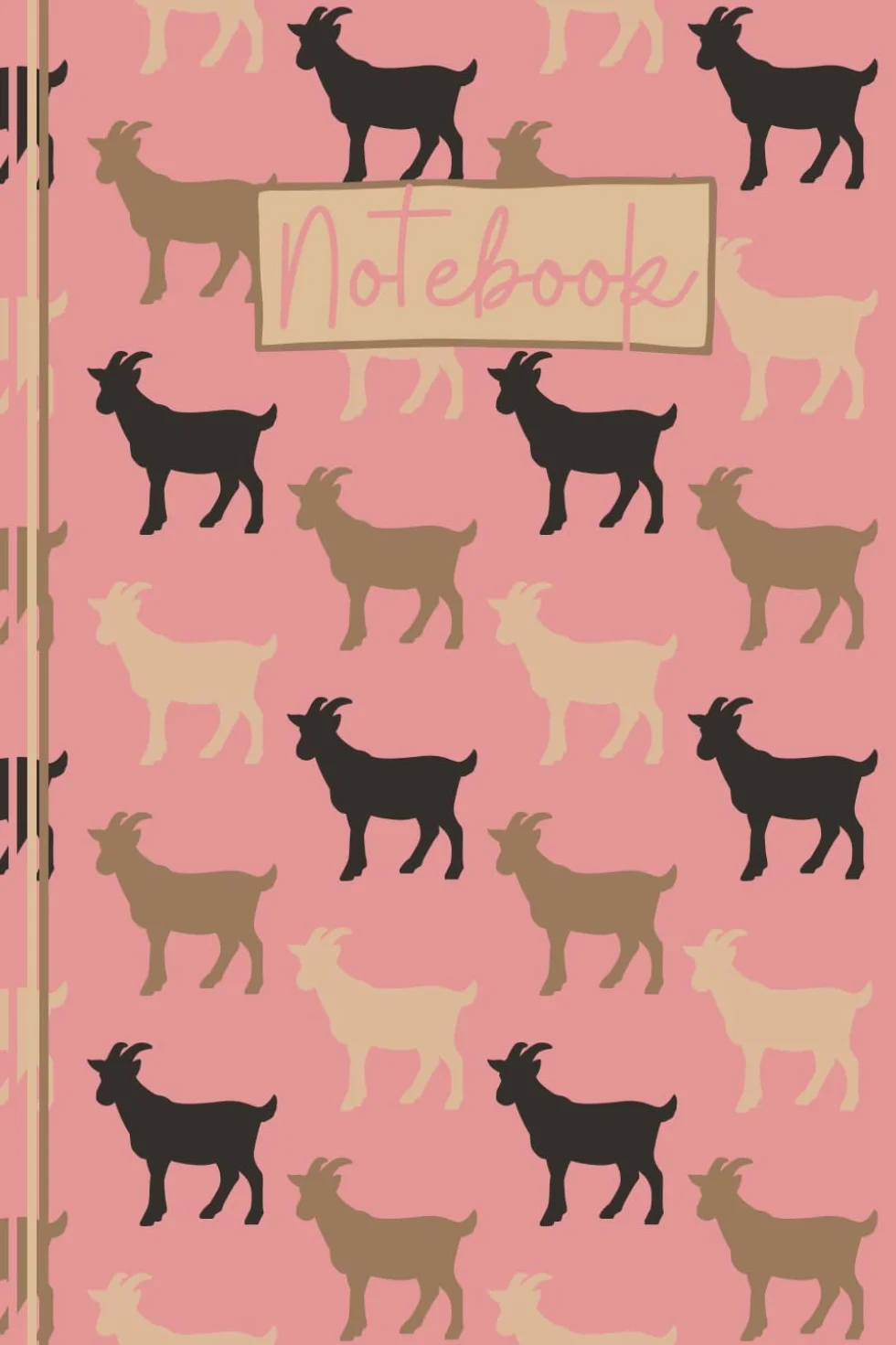 Goat Notebook: Cute Goat Lined Journal, The Perfect Novelty Goat Gift for Anyone Who Loves Goats or Farm Animals - Pink