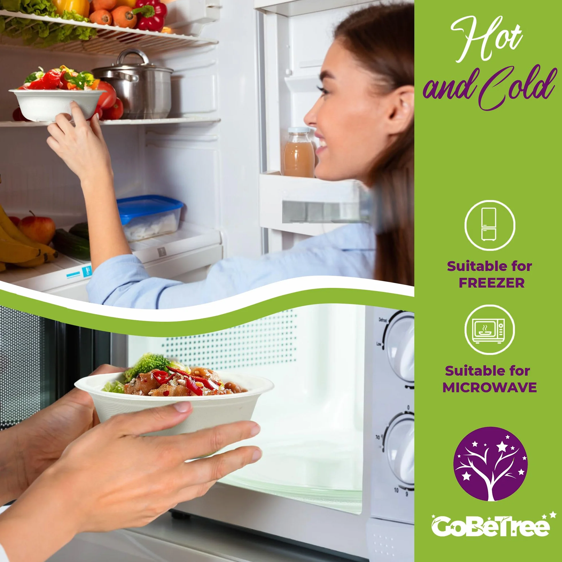 Miski Jednorazowe z Trzciny Cukrowej 500 ml 50 sztuk GoBeTree