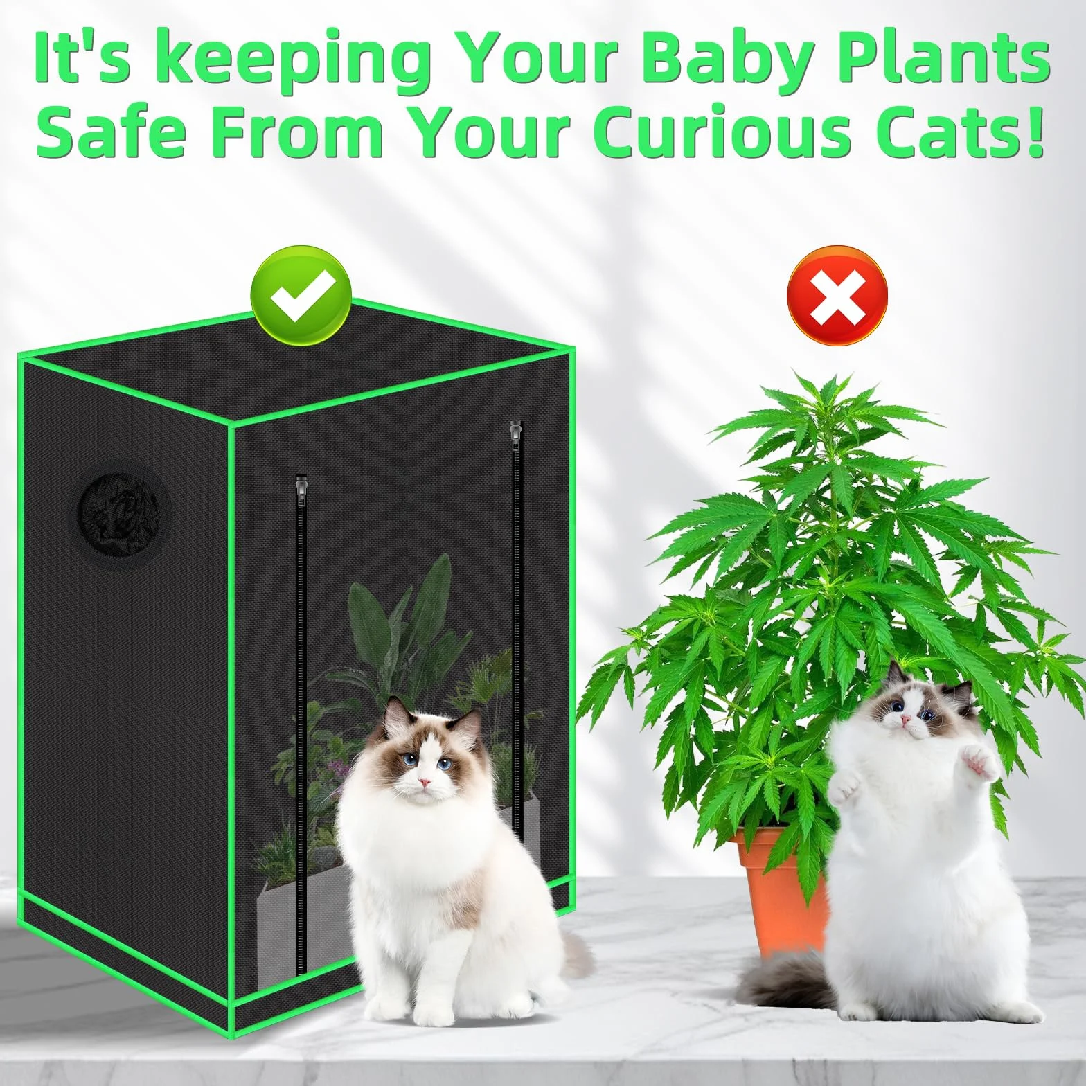 55 x 40 x 65 cm Grow Tent z okienkiem obserwacyjnym, wanną podłogową, oknem wentylacyjnym i przepustem kablowym (czarny, poliester)