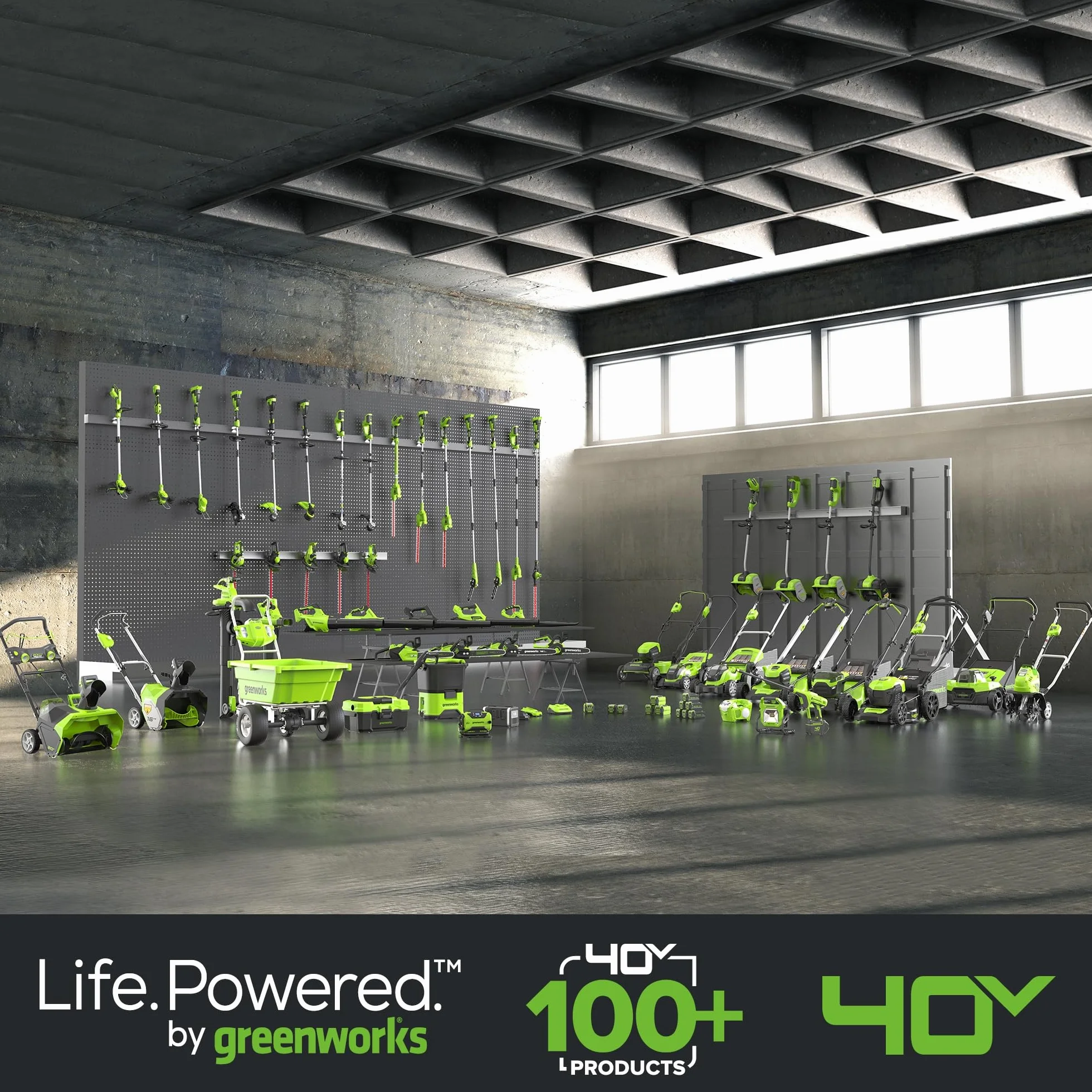 Greenworks G40LM35K2X Kosiarka Akumulatorowa do Trawników do 400m², Szerokość Koszenia 35cm, Torba 40L PLUS Dwie Baterie 40V 2Ah i Jedna Ładowarka