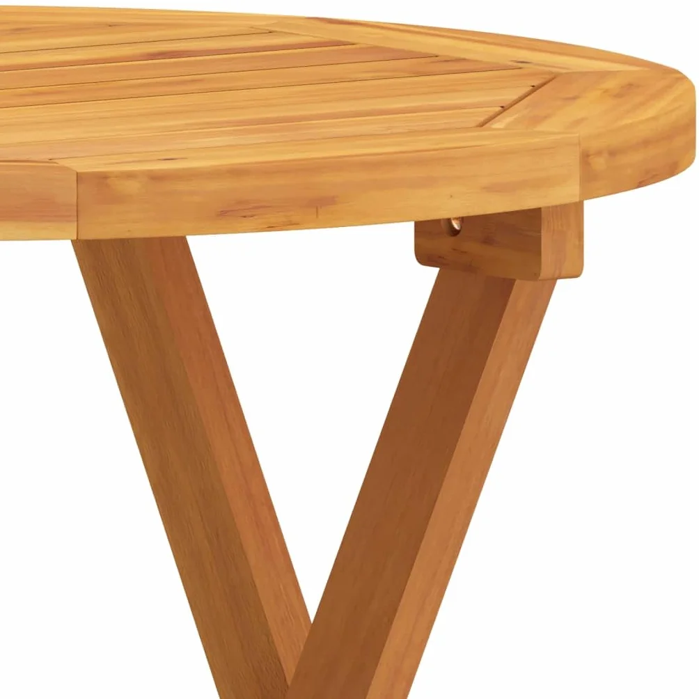 vidaXL Stolik bistro, Ø46x47 cm, lite drewno akacjowe