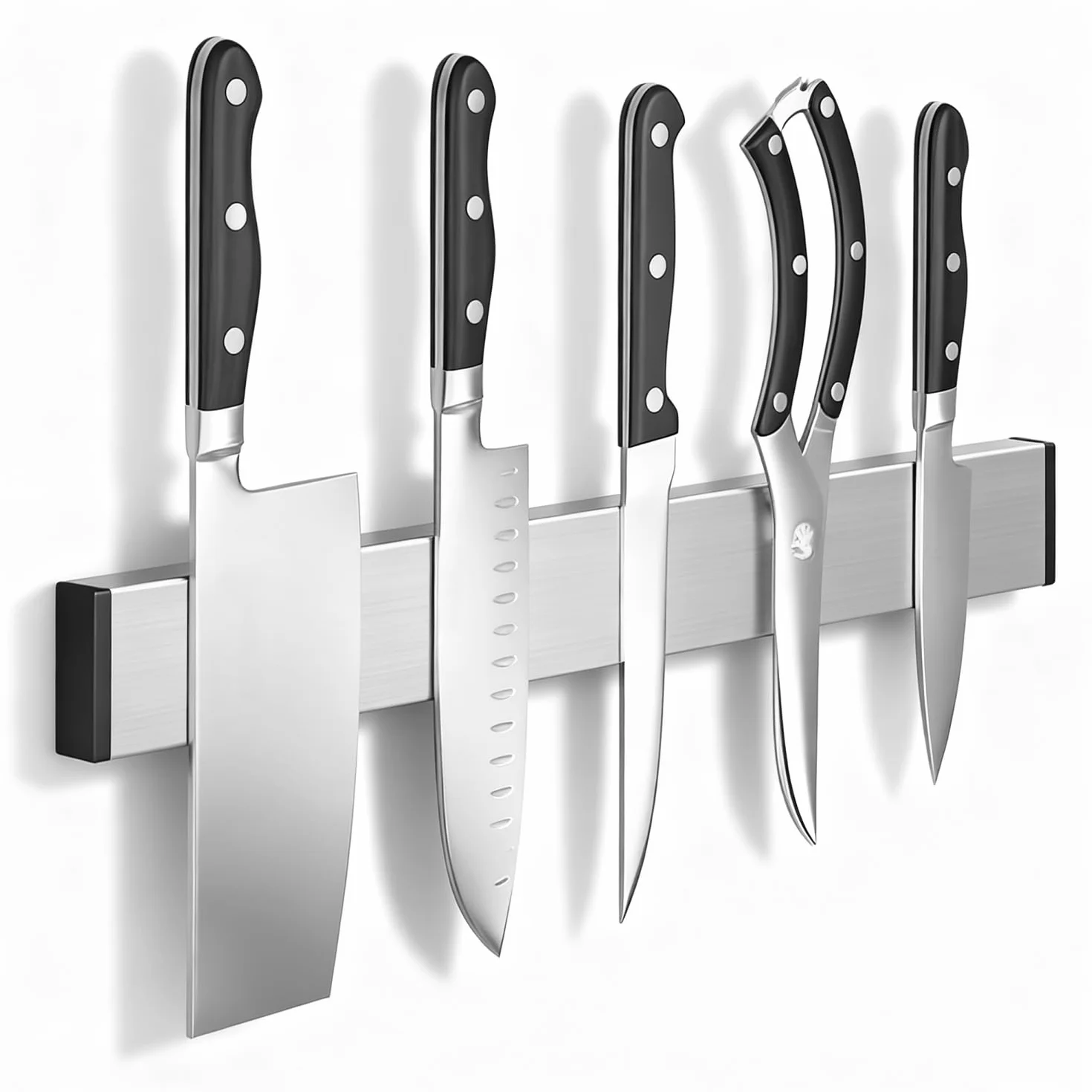 listwa magnetyczna do noży 30 cm – listwa magnetyczna do noży super strong magnetic no-punch self-adhesive stainless steel, uchwyt magnetyczny do noży Do noży kuchennych, nożyczek