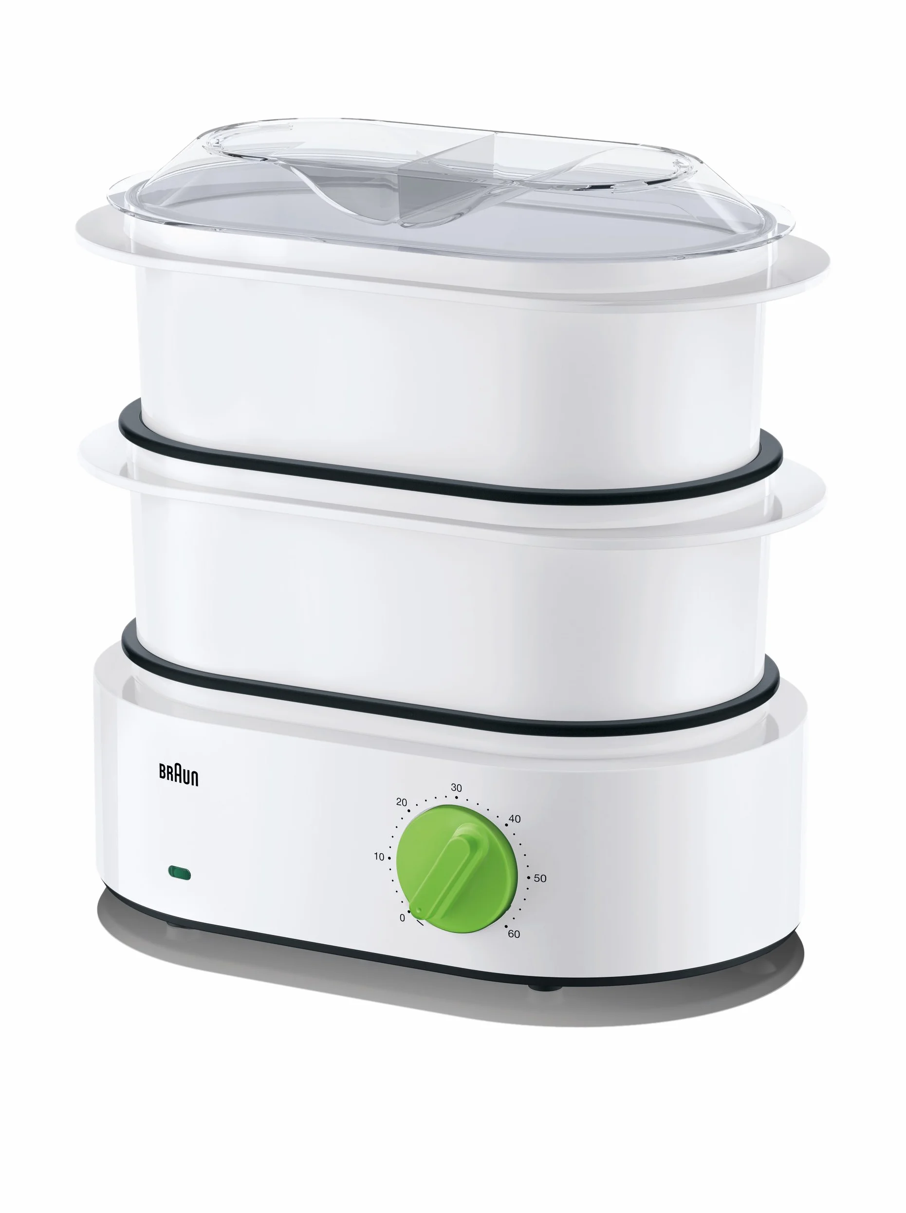 Braun Tribute Collection FS 3000 parowar (850 W) biały/zielony