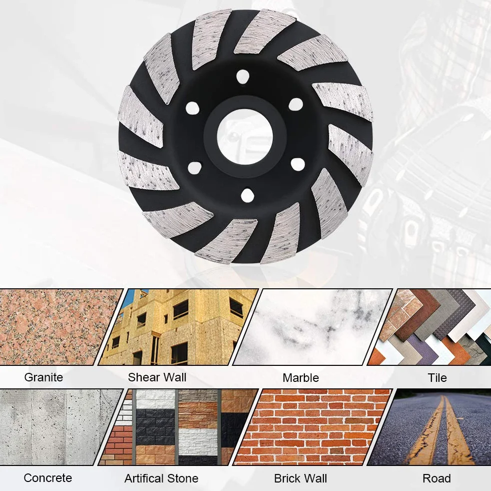 flintronic diamentowa tarcza, diamentowa szlifierka do betonu 100 x 22,2 mm, uniwersalna tarcza diamentowa do szlifowania betonu, kamienia, jastrychu granitowego, muru, uniwersalnego zastosowania