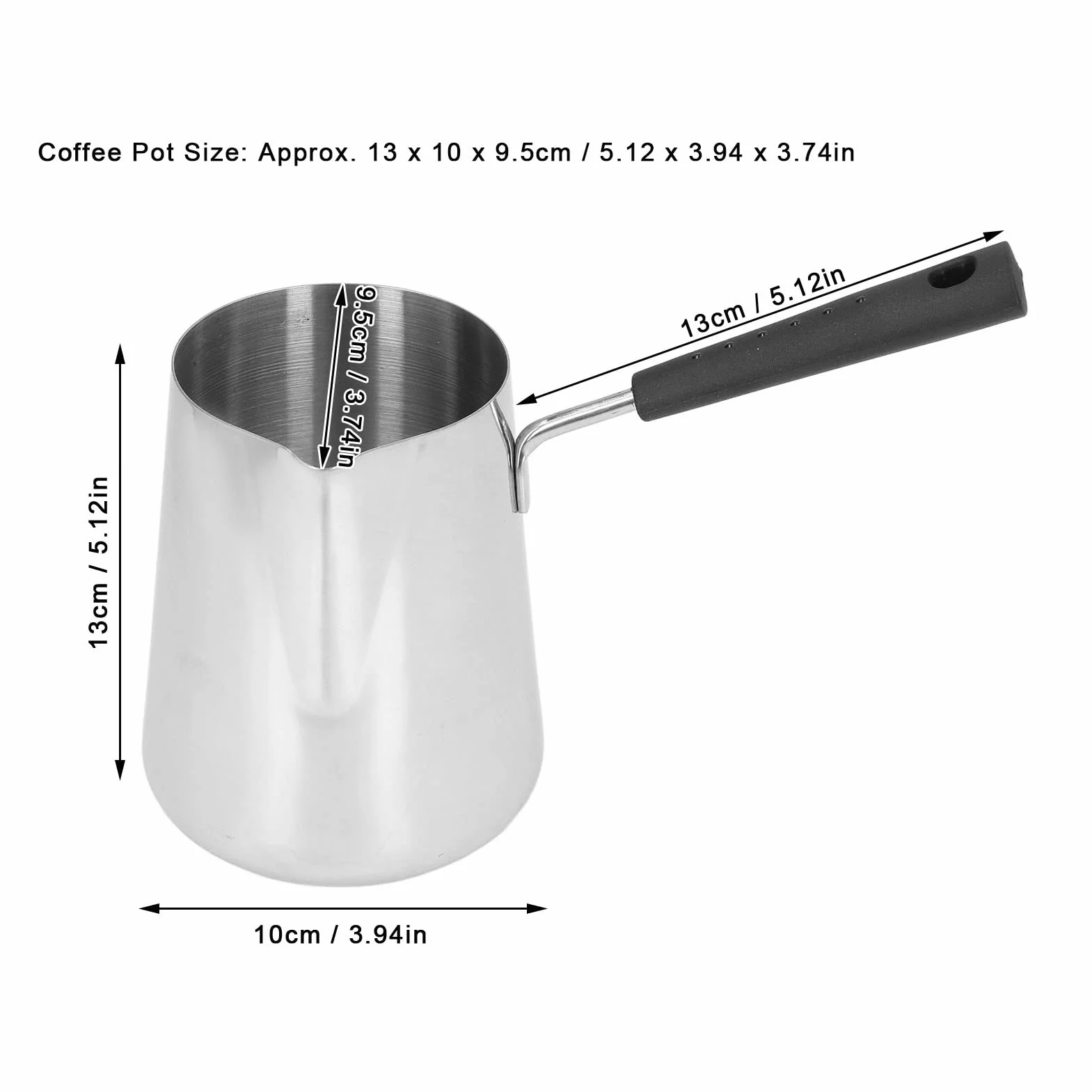 Podgrzewacz Masła ze Stali Nierdzewnej 1000 Ml, Dzbanek do Kawy Po Turecku, Patelnia do Sosu na Kuchenkę Indukcyjną i Gazową