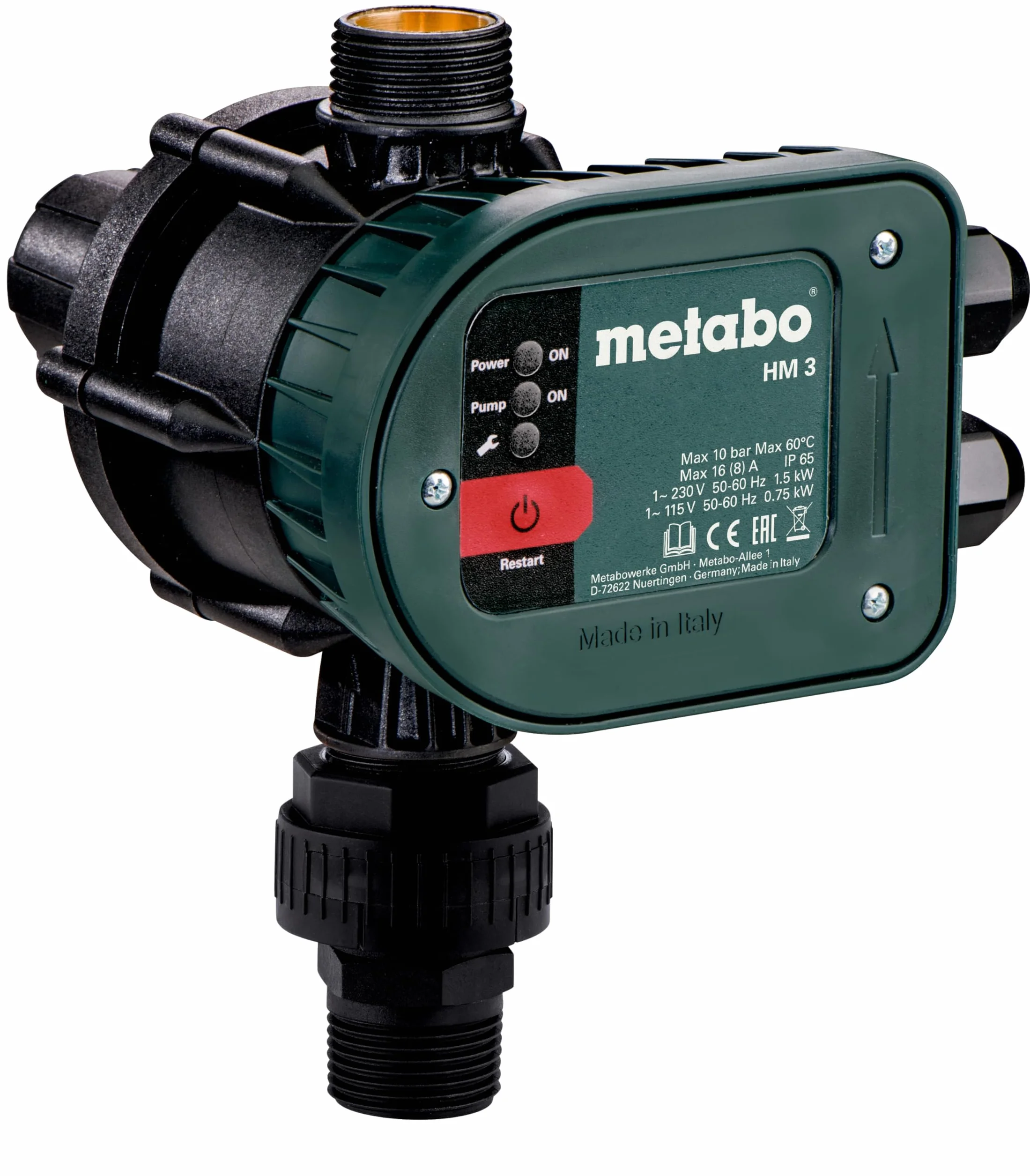 Metabo HM 3 – elektroniczny wyłącznik ciśnieniowy z zabezpieczeniem przed pracą na sucho (628799000)