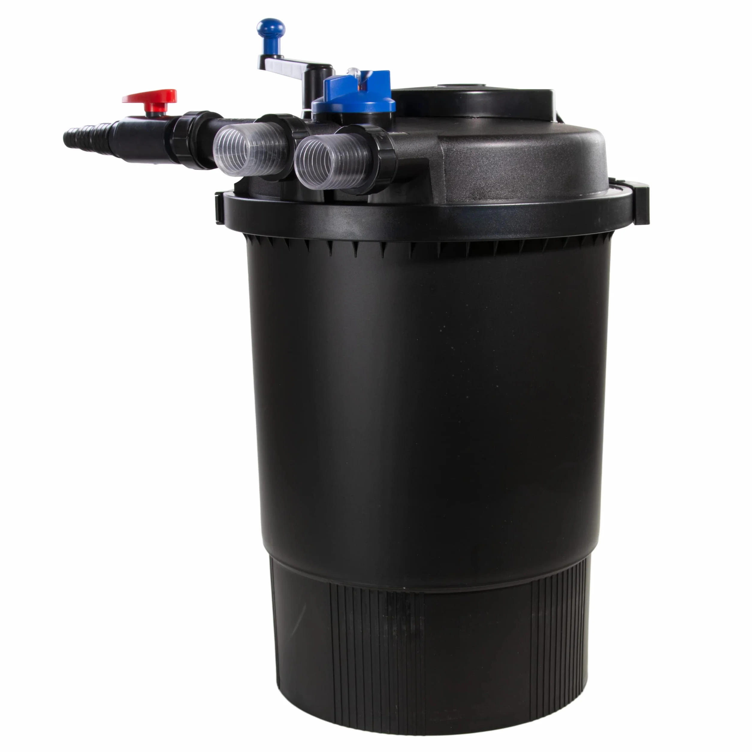 AquaForte GPF-30000 (55 W) filtr ciśnieniowy, moc 55 W, napięcie 230 V, częstotliwość 50 Hz, wlot/wylot 32/38 mm, zalecana ilość przepływu 12 000 l/h, odpowiedni do stawów ozdobnych do 60 000 litrów