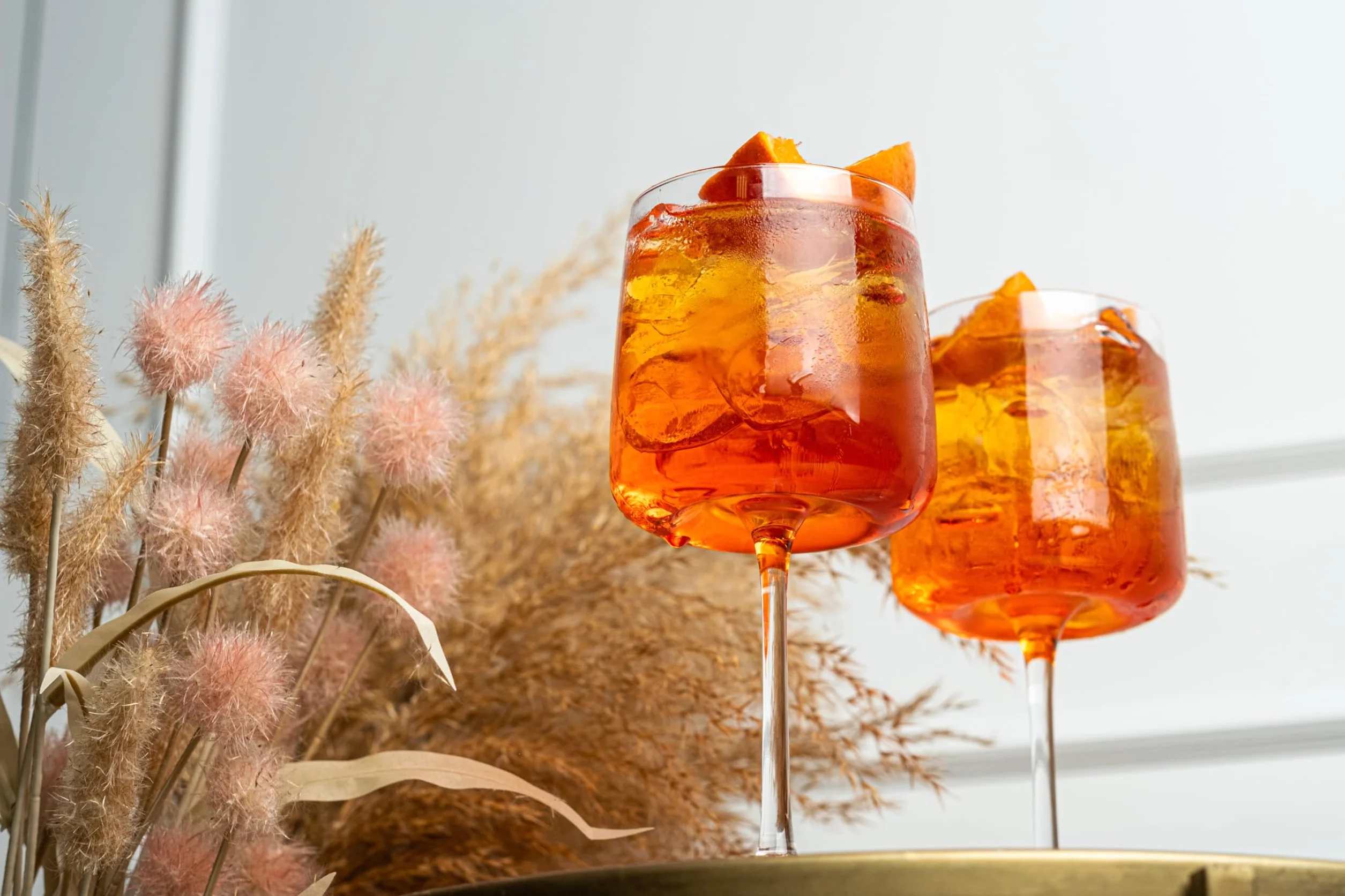 Aperol Spritz szklanki 450 ml | zestaw 2 szt. | eleganckie kryształowe szklanki z długim trzonkiem do rozpylania aperiolu, limoncello, rozprysków koktajli | nowoczesne szklanki aperitif i aperitif