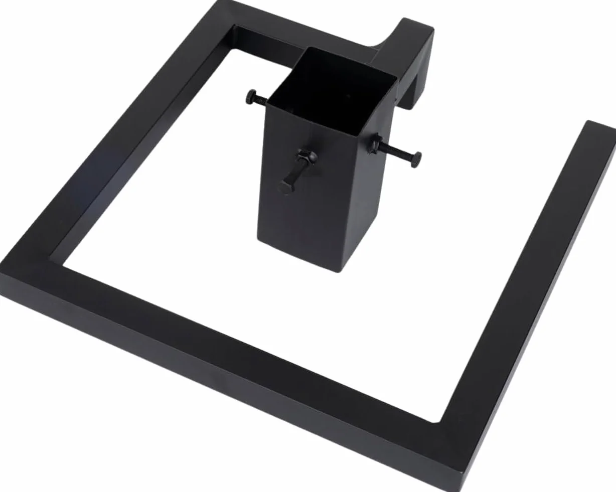 NOVATOM® Nowoczesny stojak na choinkę 50 x 50 cm, czarny, stabilny stojak na choinkę z metalu