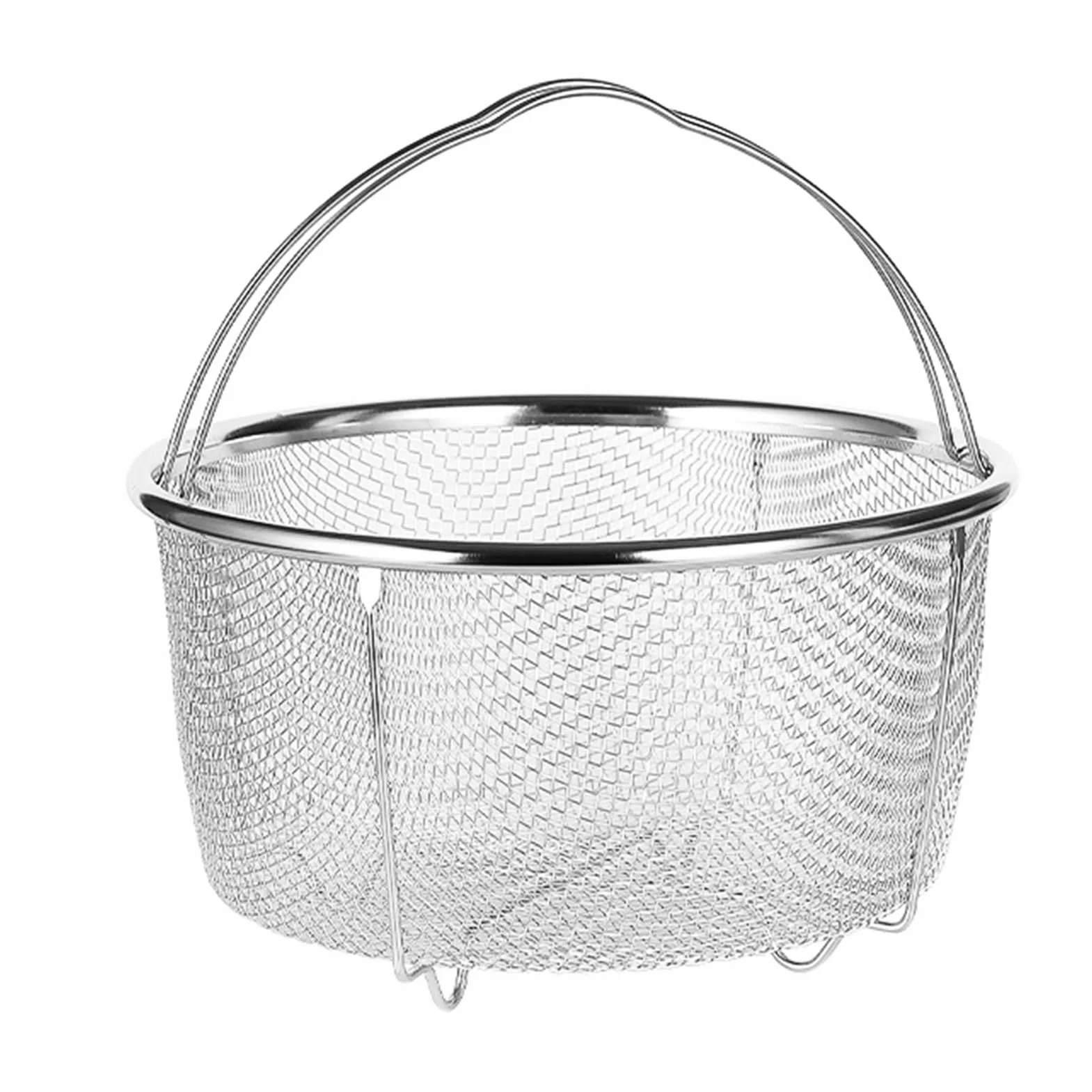 Kosz do Gotowania na Parze ze Stali Nierdzewnej, Wygodne Uchwyty, Wygodny Kosz Drenażowy do Gotowania w Kuchni (20 cm)