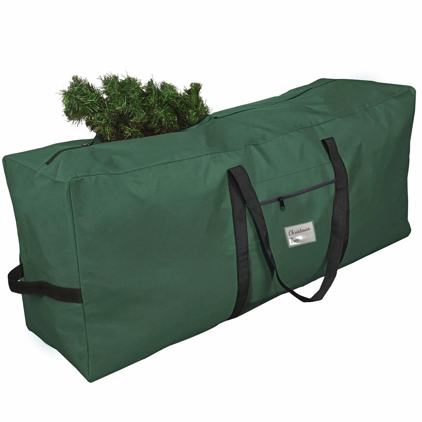 Torba do przechowywania choinki, 125 cm, torba transportowa, torba do przechowywania choinek, prostokątna, zielona [125]
