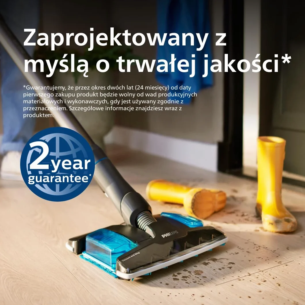 Philips Bezprzewodowy Odkurzacz Serii 8000 Pet, 80 Min Czas Pracy, Wysoka Moc Ssania, Rozpoznawanie Podłóg, Wyświetlacz Inteligentny, Nasadki z LED