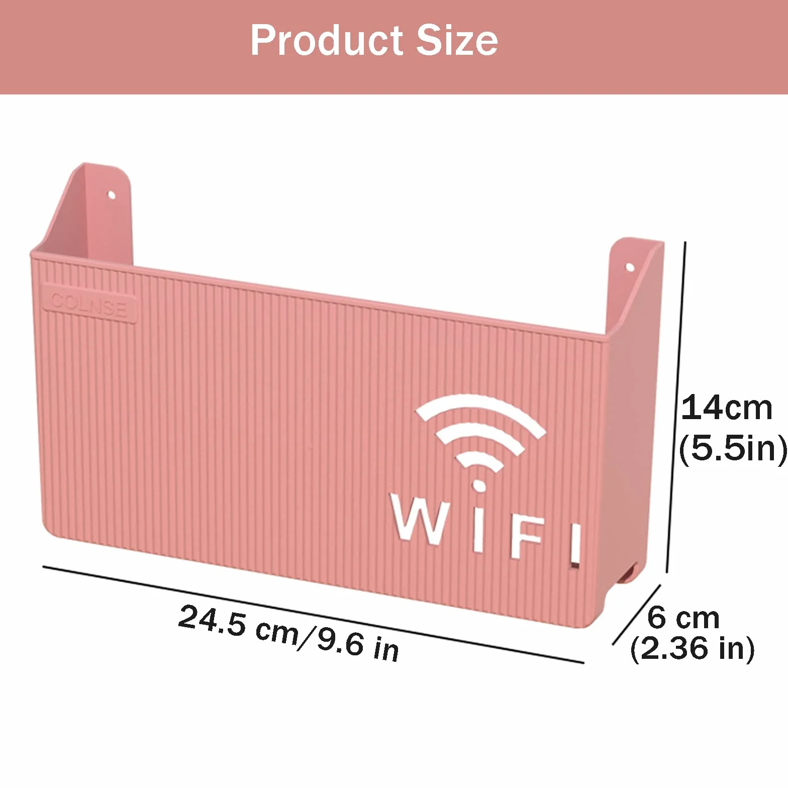 Router pudełko do przechowywania, na ścianę, Wi-Fi, router, regał ścienny, organizer na kable, do powieszenia na ścianie, kabel TV, schowek na ścianę, dekoracja ścienna (kolor: biały)