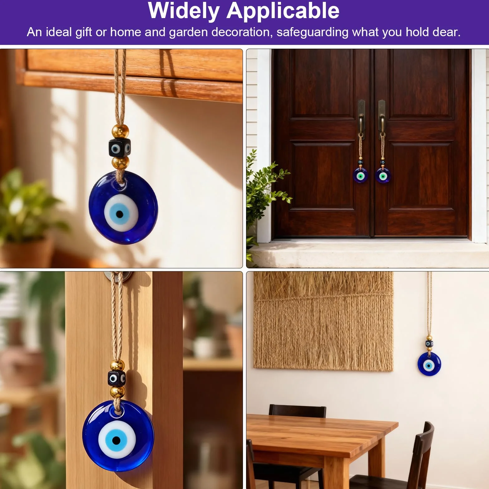 Wisiorek ze szkła z niebieskimi oczami, Nazar Boncuk tureckie oko, zawieszka Evil Decoration Eye do talizmanu, lusterko wsteczne, dekoracja mieszkania, prezent (5 cm)