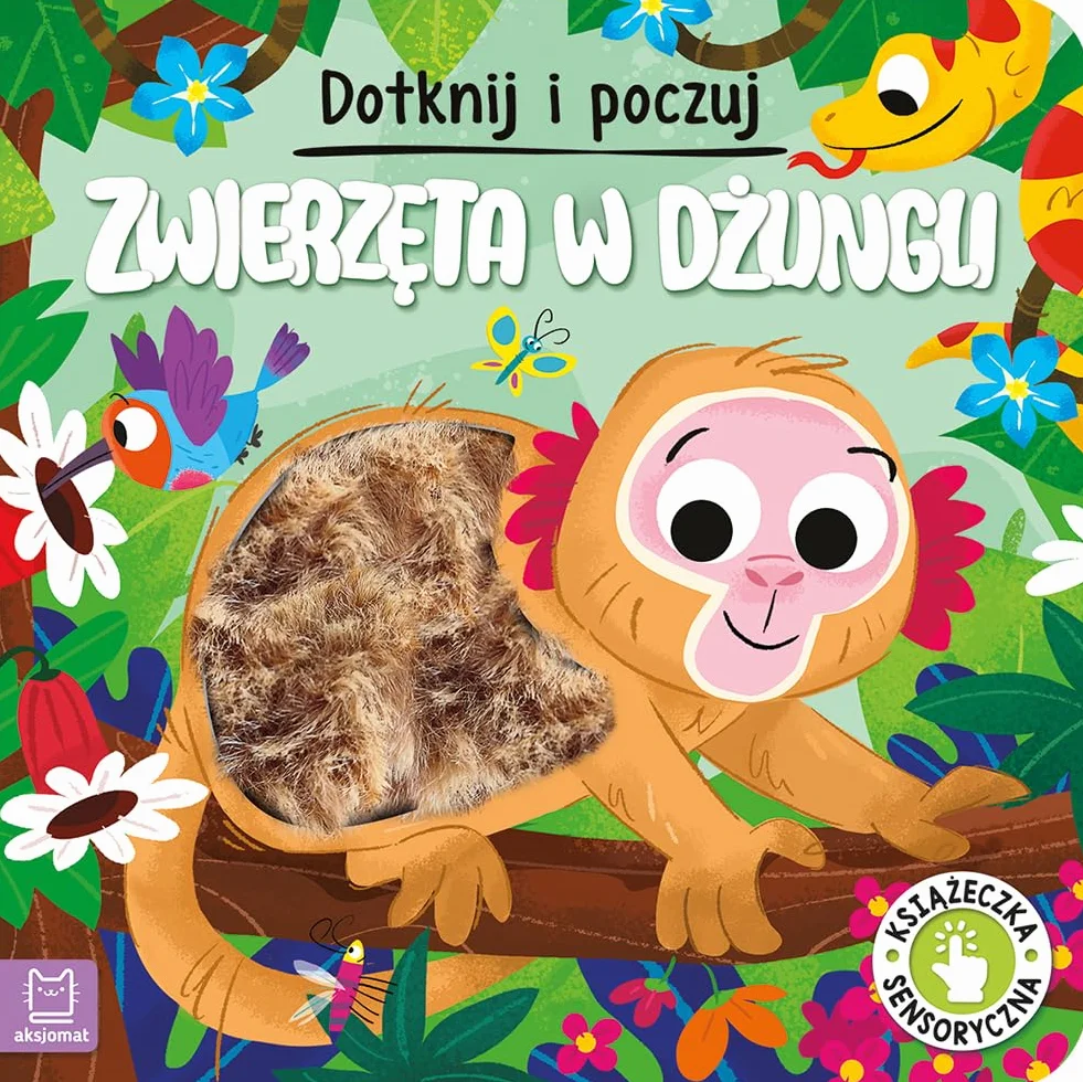 DOTKNIJ I POCZUJ. ZWIERZĘTA W DŻUNGLI. KSIĄŻECZKA