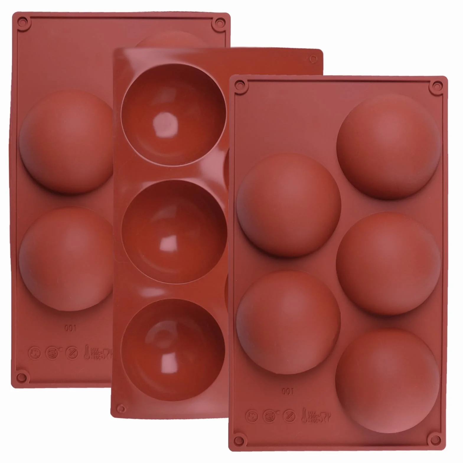 Forma silikonowa półkula 5 otworów 8 cm do czekolady