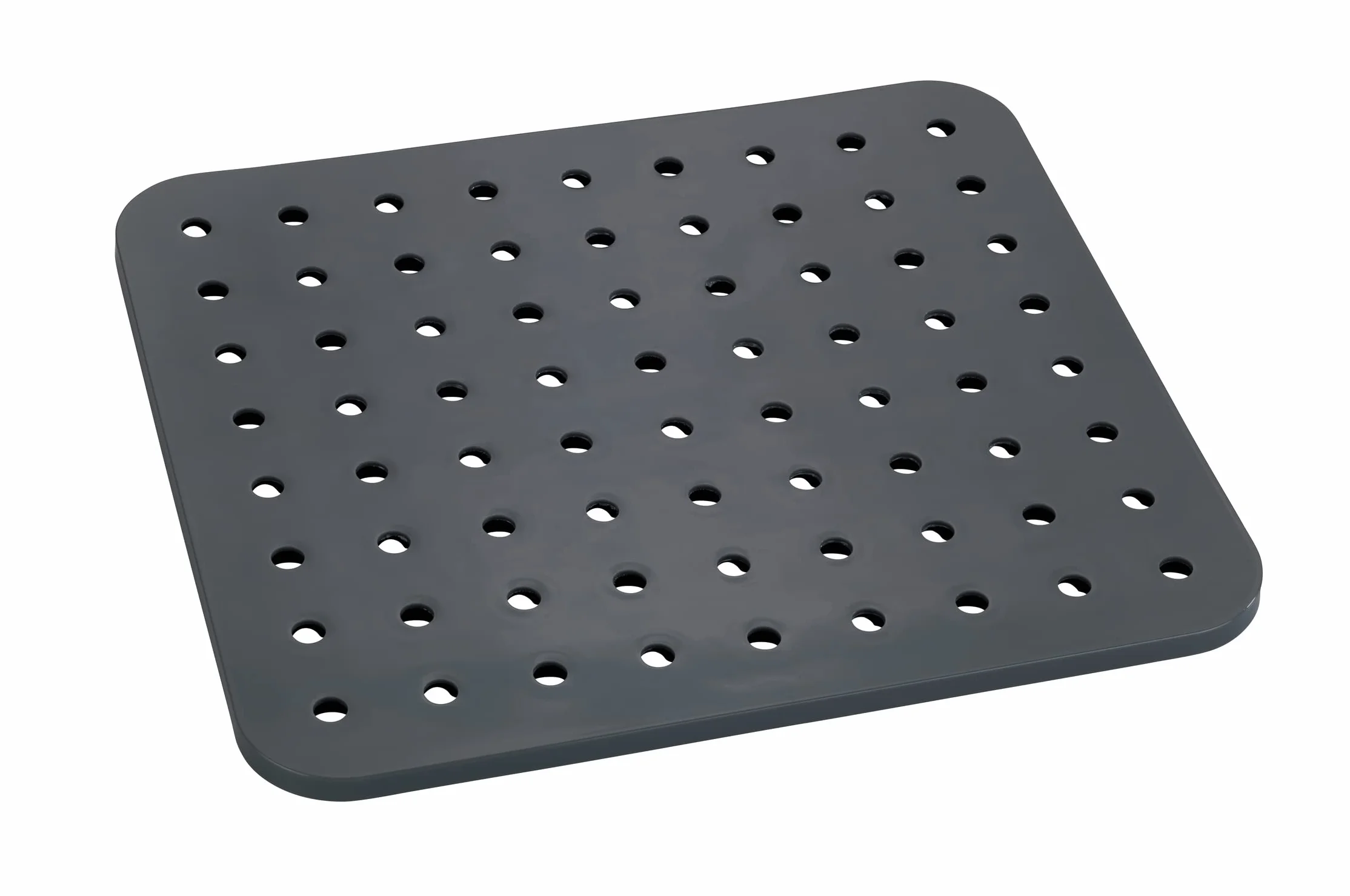 WENKO Mata do zlewozmywaka, kryształowa, prostokątna, szara – mata do zlewozmywaka, bardzo mocna, tworzywo sztuczne, 27,5 x 1 x 31 cm; Szara