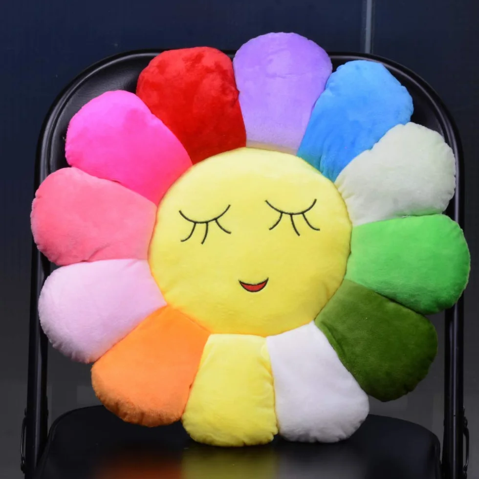 Poitemsis 50,8 cm Sonnenblumen-Bodenkissen für Kinder, weiches Sitzkissen, Stuhlkissen, Sofa-Pads für Mädchenzimmer und Babyzimmer, Heimdekoration