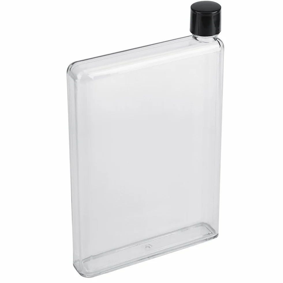 MAGT Plastikowa butelka na wodę 750 ml płaska szczelna przezroczysta