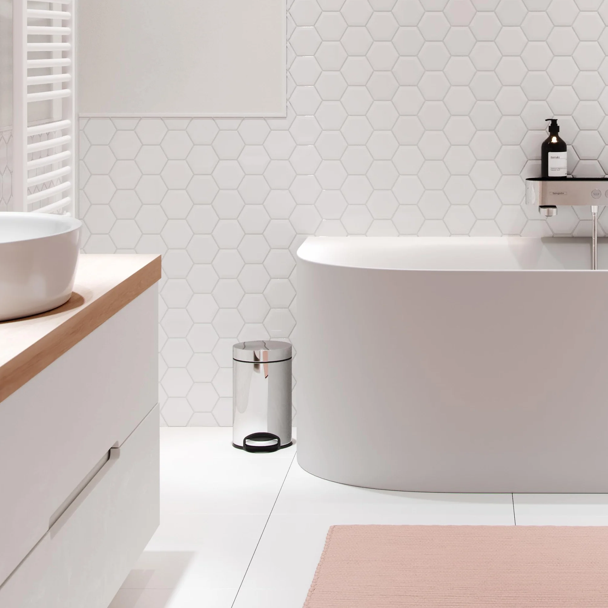 hansgrohe Focus - jednouchwytowa bateria umywalkowa z zestawem odpływowym klik-klak, kran łazienkowy z wylewką 94 mm, oszczędność wody (EcoSmart), chrom, 31607000