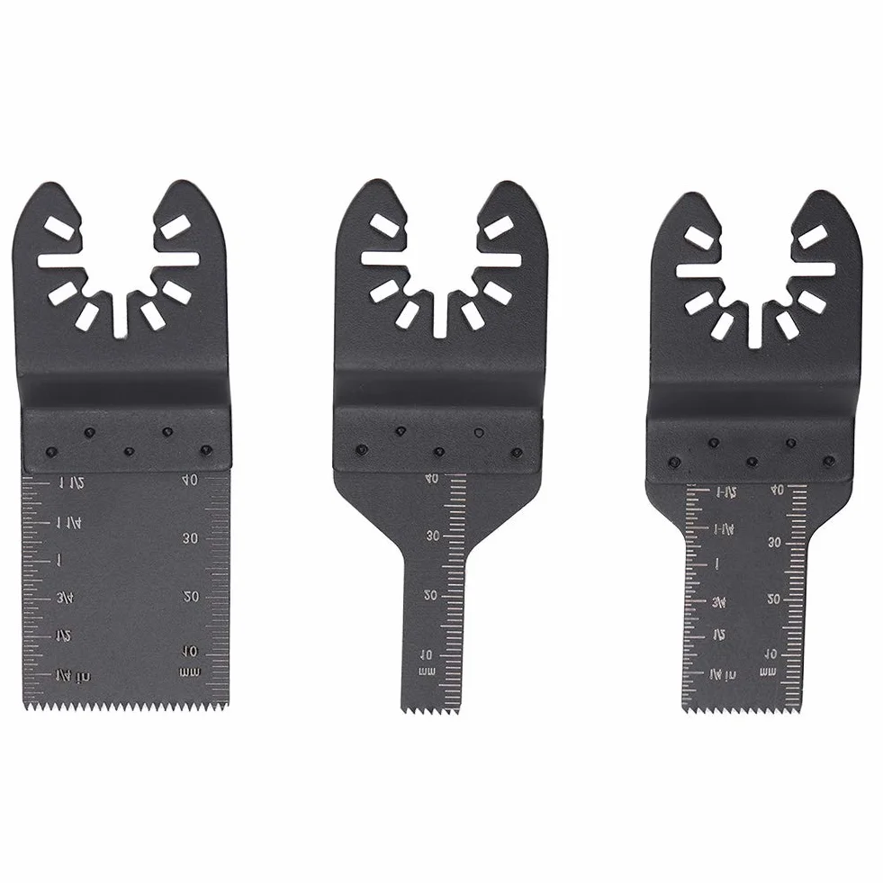 3 Szt. Metal Wood Oscylacyjne Narzędzie Wielofunkcyjne 10mm Narzędzie Wielofunkcyjne Quick Release Dokładność Brzeszczoty ze Stali Wysokowęglowej Narzędzie Tnące do Metalu Drewno z Tworzywa Sztucznego