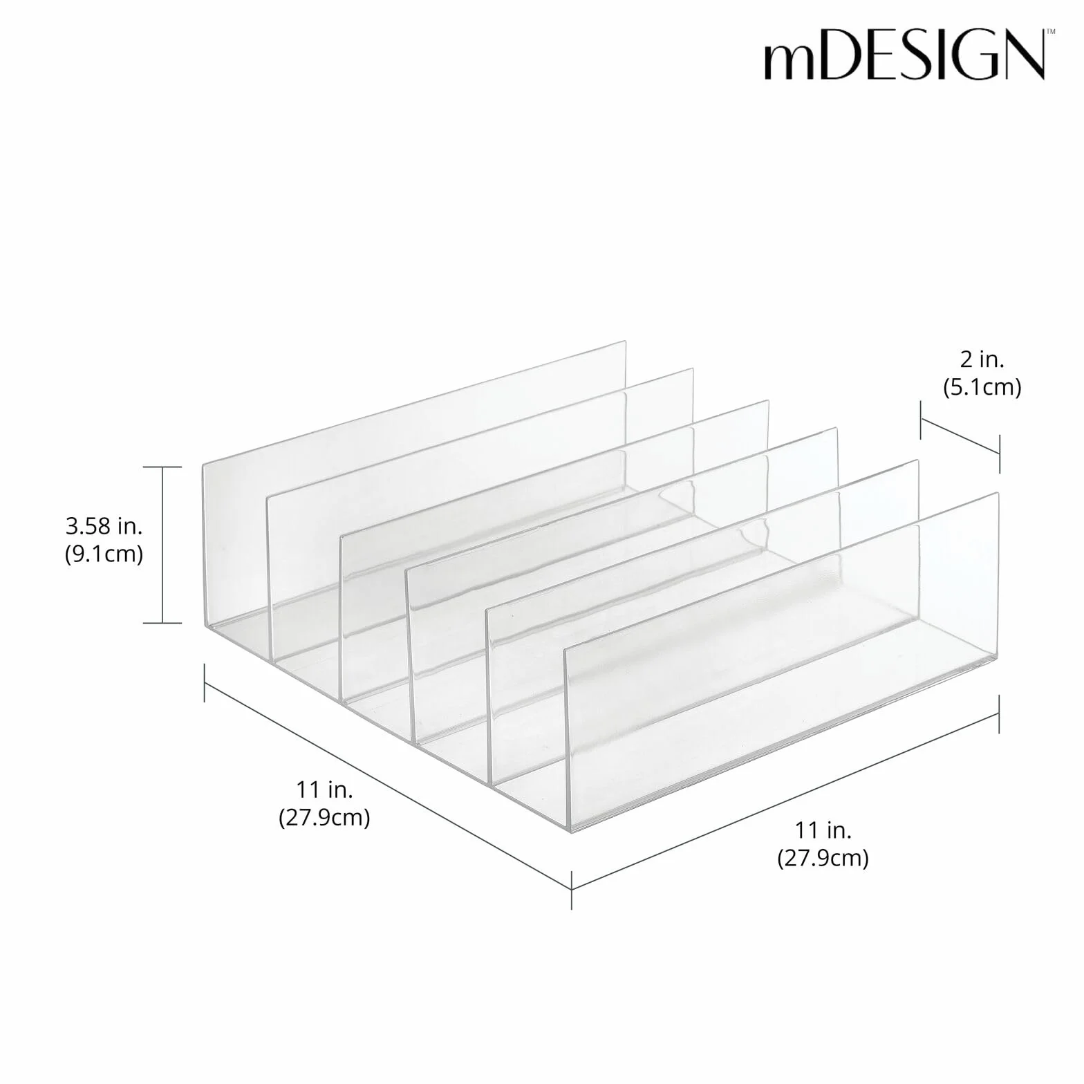 mDesign Plastikowy organizer do szafy – Elegancki i praktyczny stojak na torebki i inne akcesoria – Wielofunkcyjny organizer do garderoby, przedpokoju i szafy – 4-pack – Błękitny przezroczysty