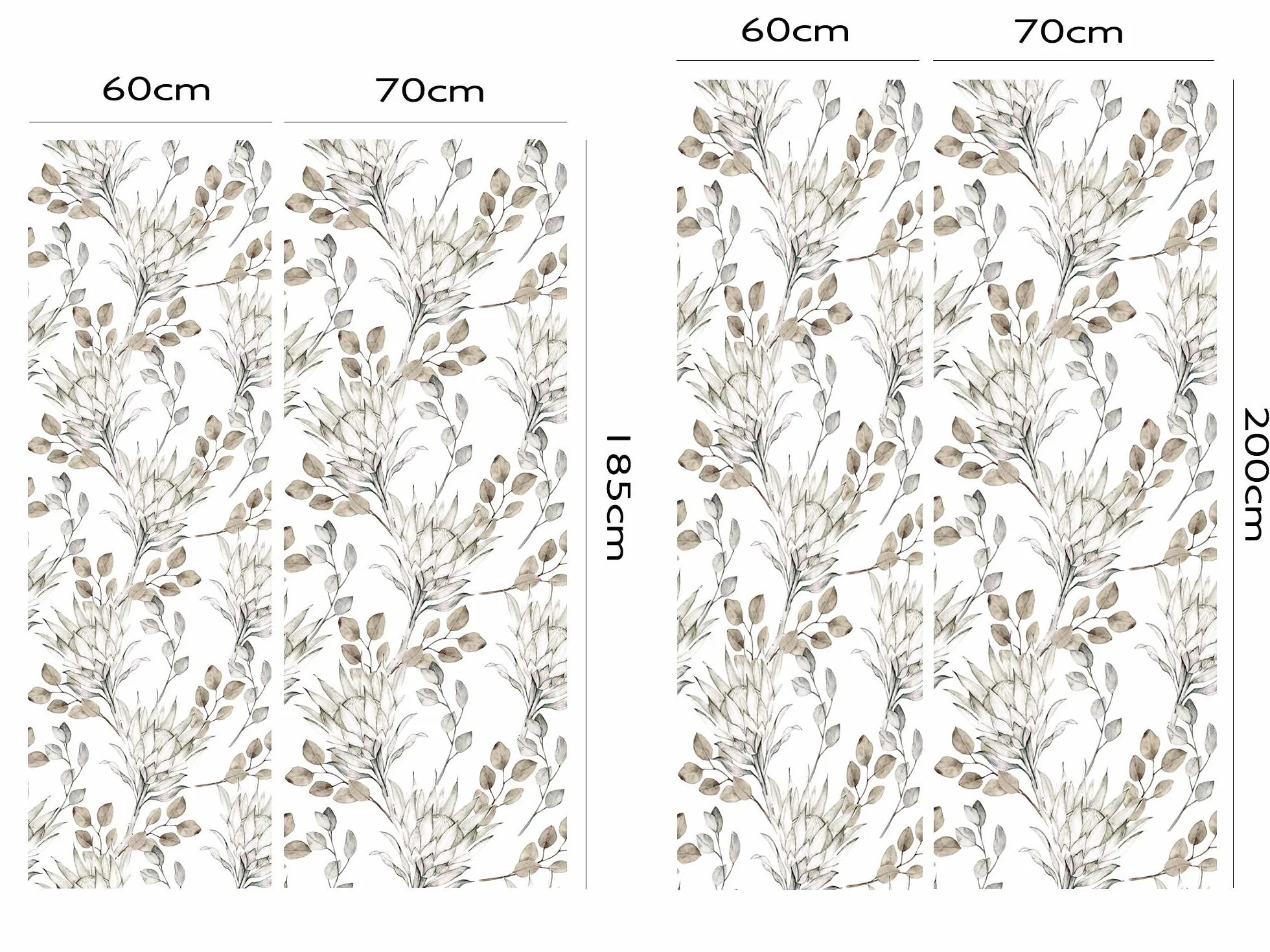 Oedim winylowa naklejka na lodówkę, suche gałęzie, 200 x 60 cm, wytrzymała i ekonomiczna, samoprzylepna, dekoracyjna, eleganckie wzornictwo