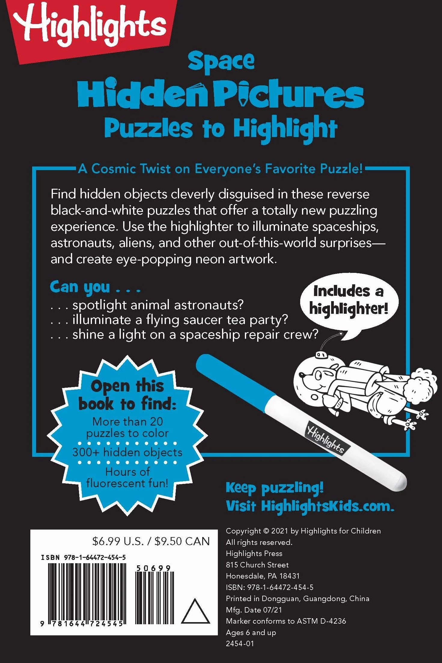 Space Hidden Pictures Puzzles to Highlight: Space-Themed Hidden Pictures Activity Book for Kids with Neon Highlighter Puzzles