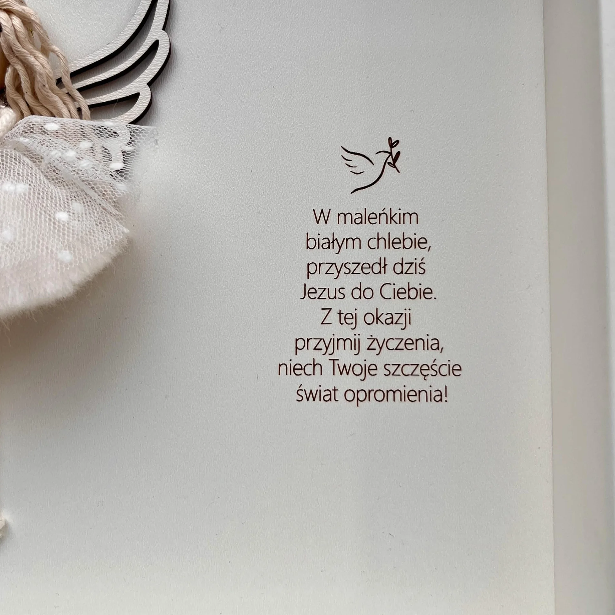 Anioł Stróż - Ramka z Szybką Pamiątka Pierwszej Komunii Świętej (Dla Dziewczynki)