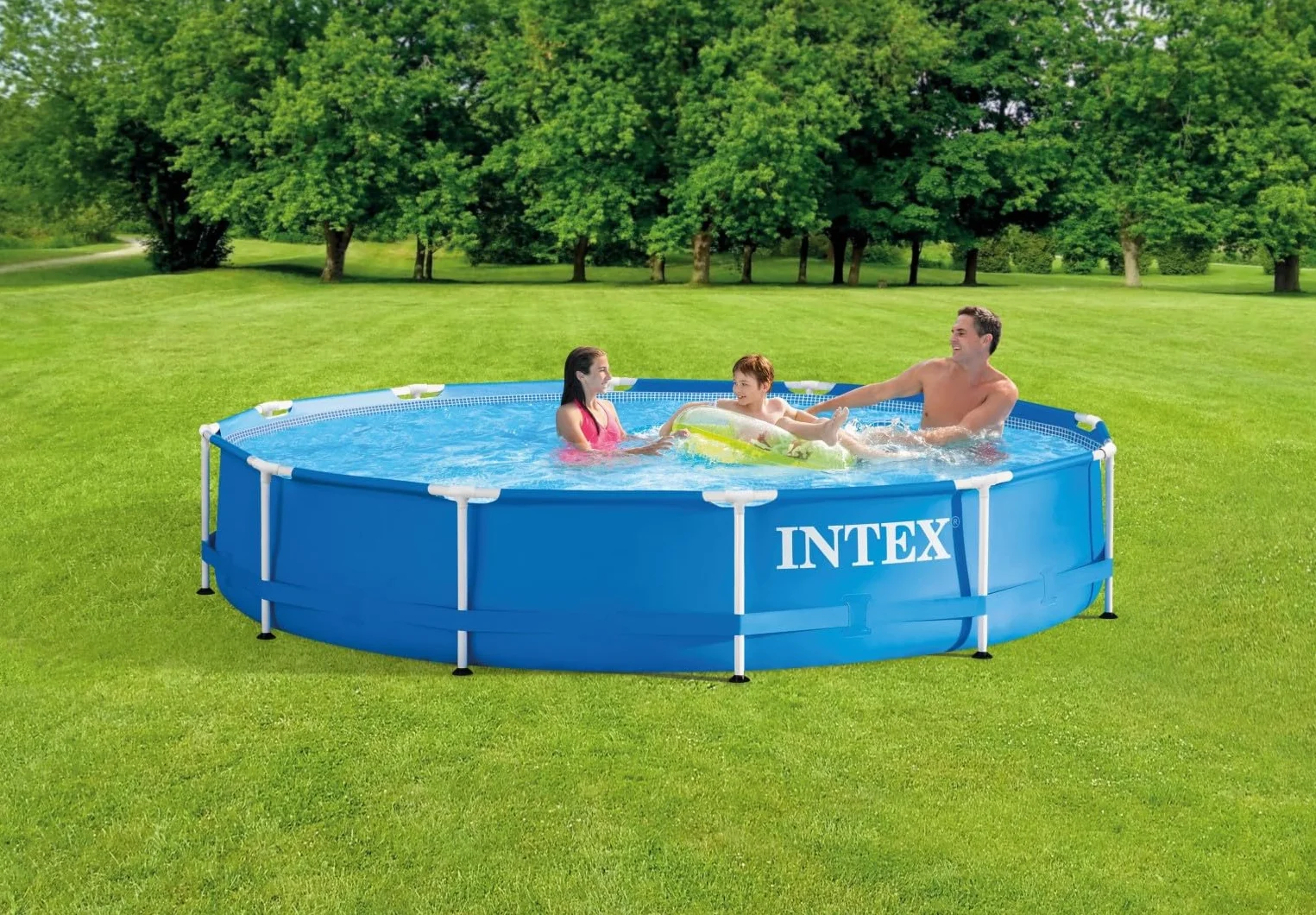 Intex Basen Ogrodowy, Niebieski, Ø 366 x 76 cm