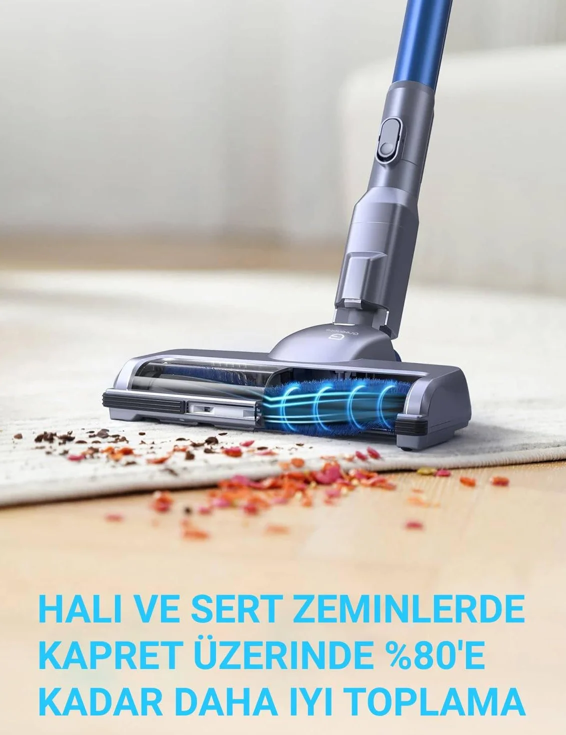 Greenote Odkurzacz Bezprzewodowy Bezworkowy 1,2 kg 35min Wymienna bateria LED dysza podłogowa