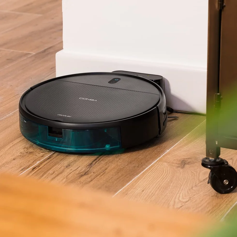 Cecotec Robot odkurzający z nawigacją żyroskopową i aplikacją Conga M10 X-Treme. 2000Pa, zamiatanie, odkurzanie, szorowanie i mop, autonomia 120 mins, czujniki zapobiegające upadkowi i 2 szczotkom