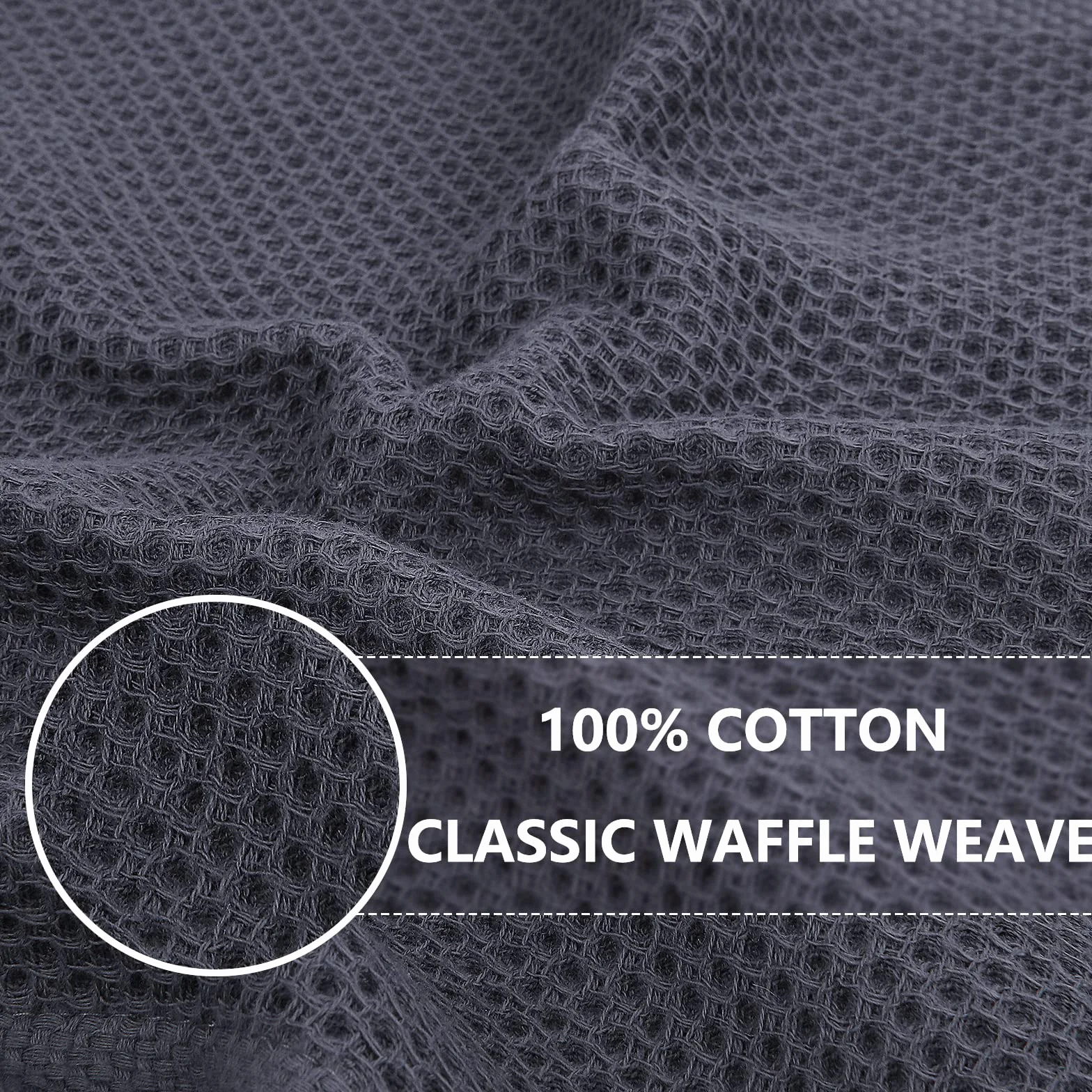 Homaxy 100% bawełniane ściereczki do naczyń o splocie waflowym, ultra miękkie chłonne szybkoschnące ręczniki do naczyń, 30 x 30 cm, 6 sztuk, różne kolory