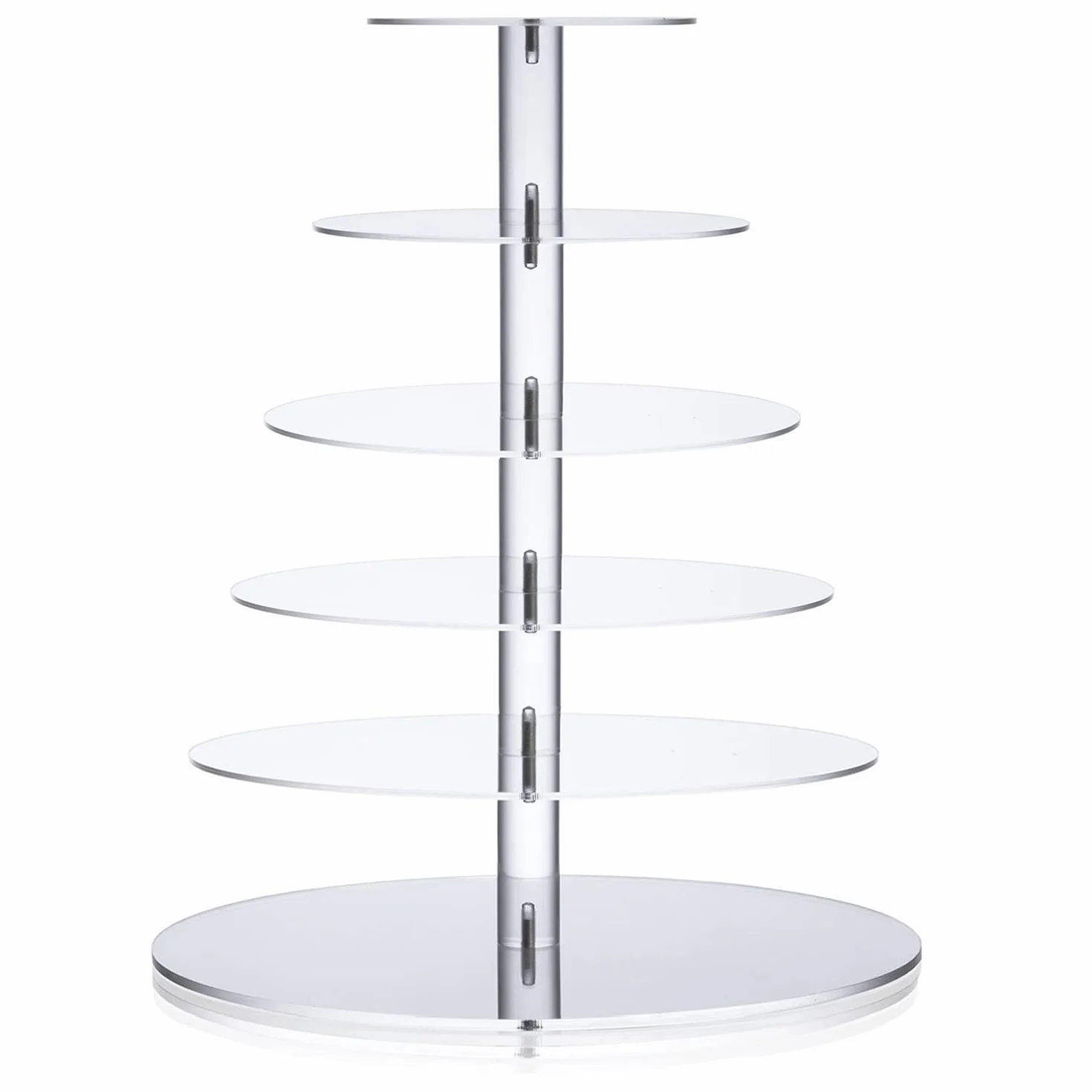Akrylowy stojak na babeczki 6-poziomowy 16" 14" 12" 10" 8" 6" tort