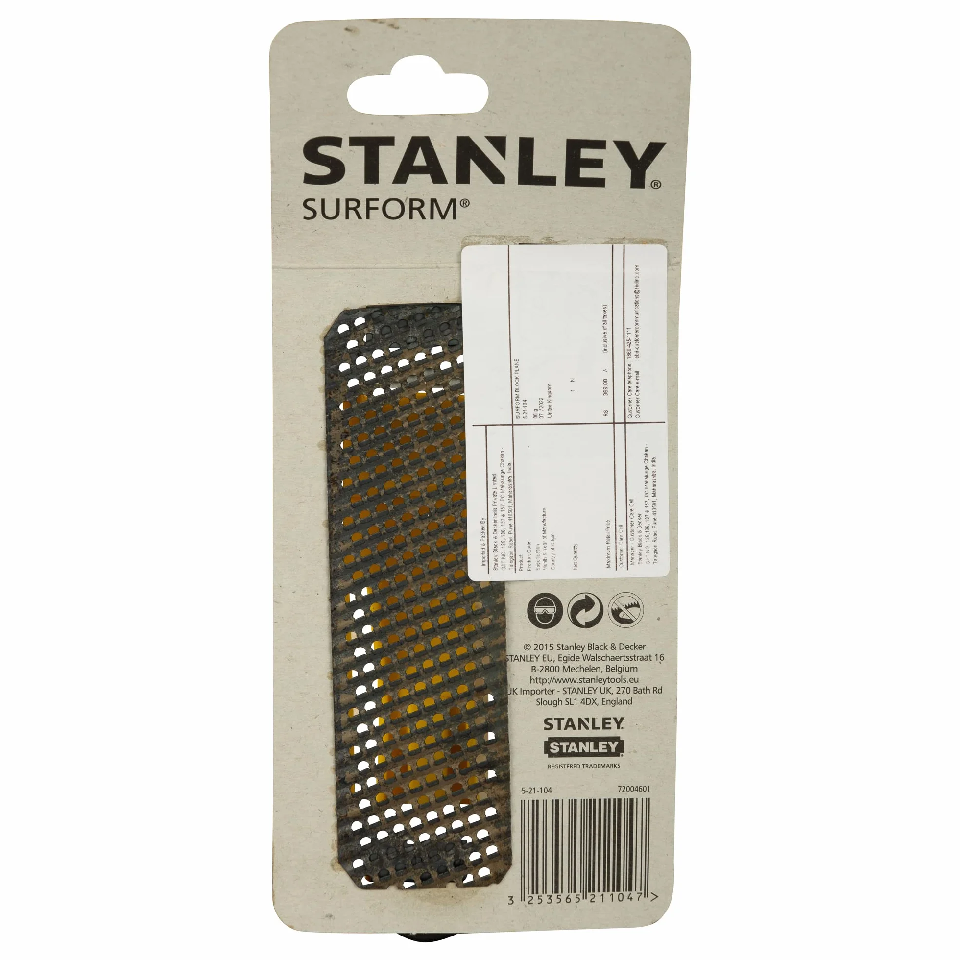Stanley, Surform strug mały, zdzierak z tworzywa sztucznego 155 mm z ostrzem 140 mm, 5-21-104
