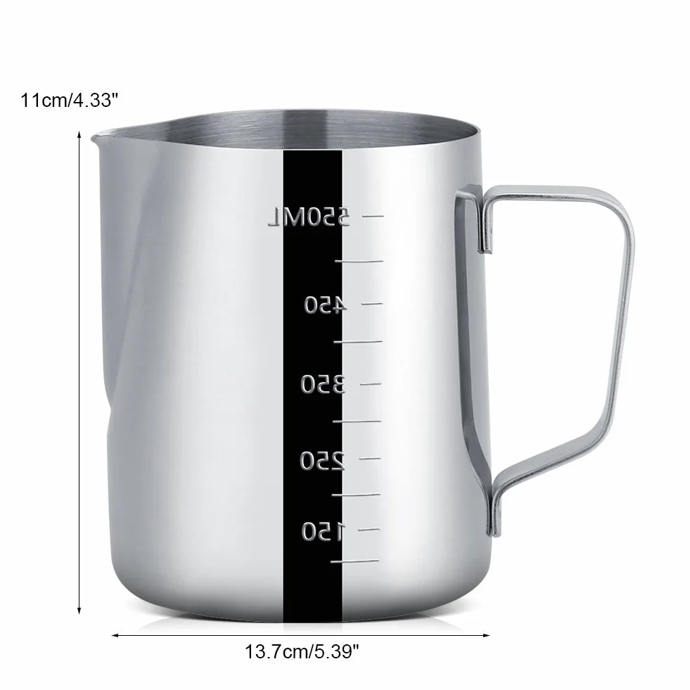 Dzbanek na mleko ze stali nierdzewnej 600 ml do spieniania cappuccino