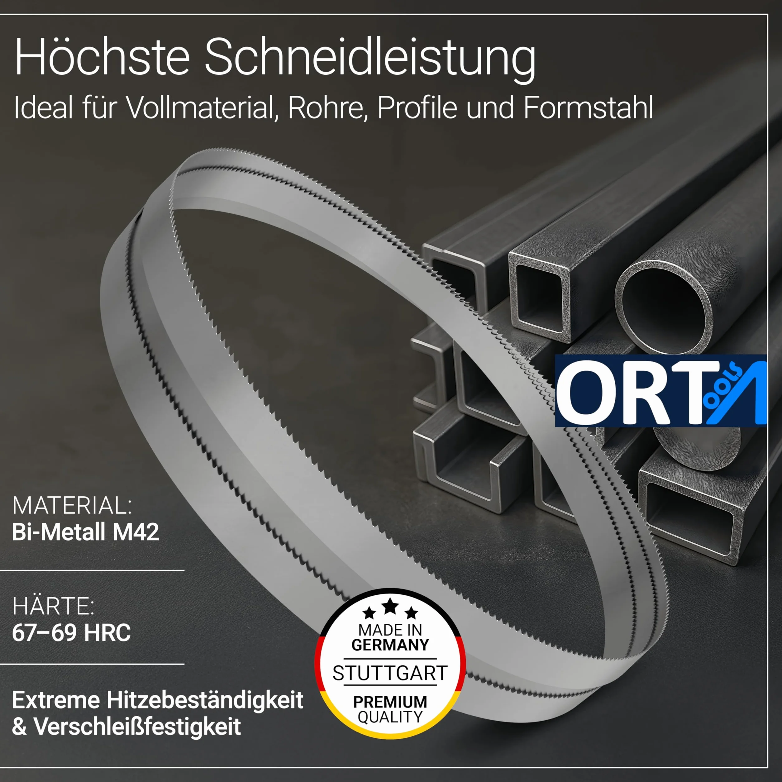ORTA Bi-metal M42 HSS brzeszczoty do piły taśmowej, 1140 x 13 x 0,50 mm, do Milwaukee M18 CBS125-0, metal i trudne materiały (10/14 ZpZ)