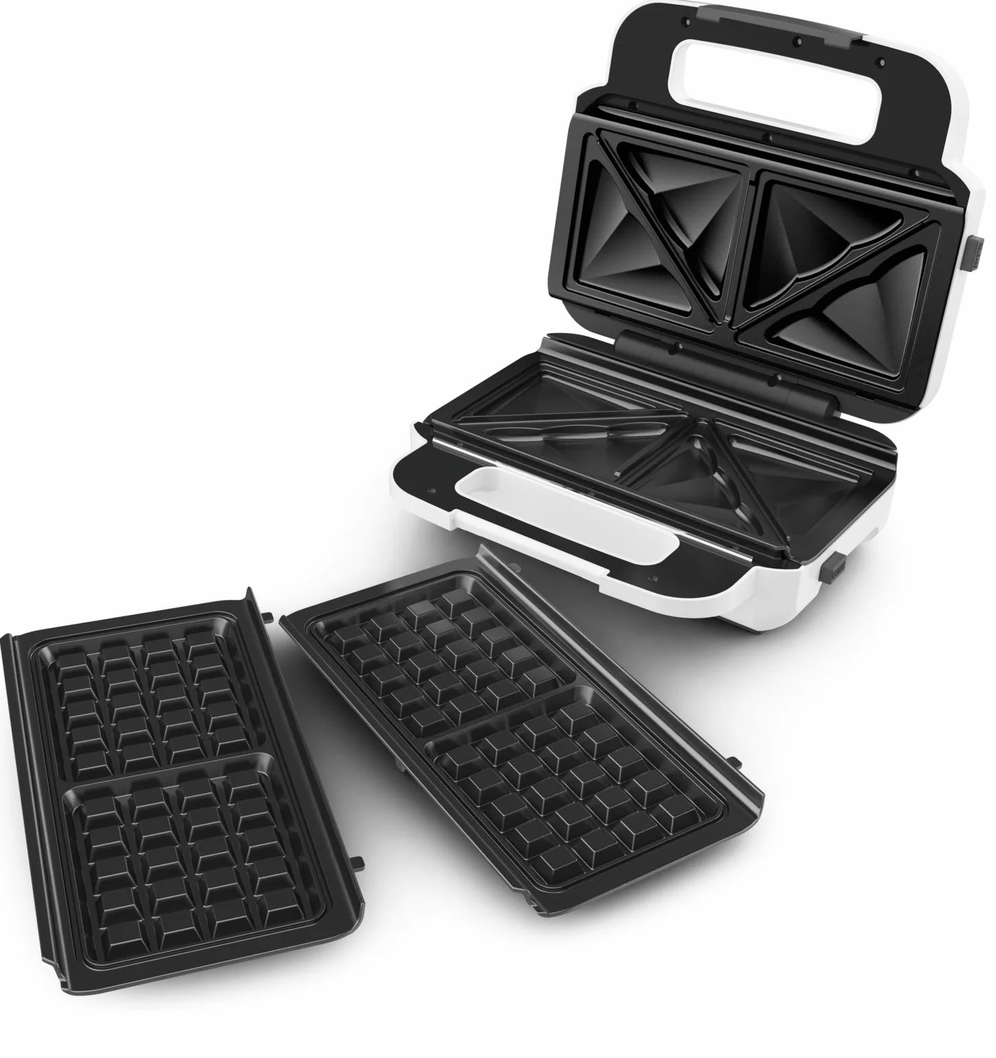 TEFAL SW7011 Snack XL Opiekacz do kanapek i gofrów, duża pojemność, 2 komplety płyt w zestawie, szybkie nagrzewanie, 850W, Możliwość przechowywania w pionie, Wielokolorowy