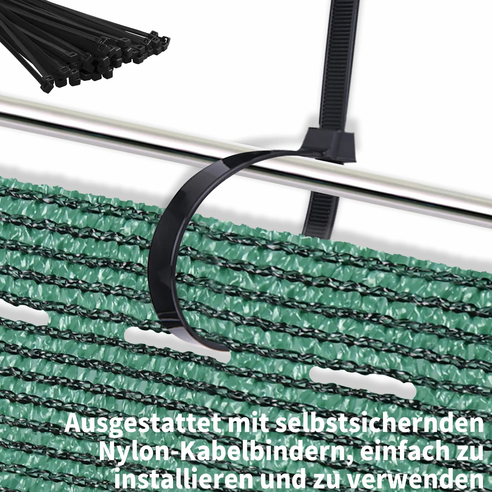 LZQ Tkanina zacieniająca, ochrona przed wzrokiem na ogrodzenie i balustradę balkonową, 150 g/m², osłona ogrodzenia, tkanina HDPE, odporna na działanie promieni UV, odporna na warunki atmosferyczne