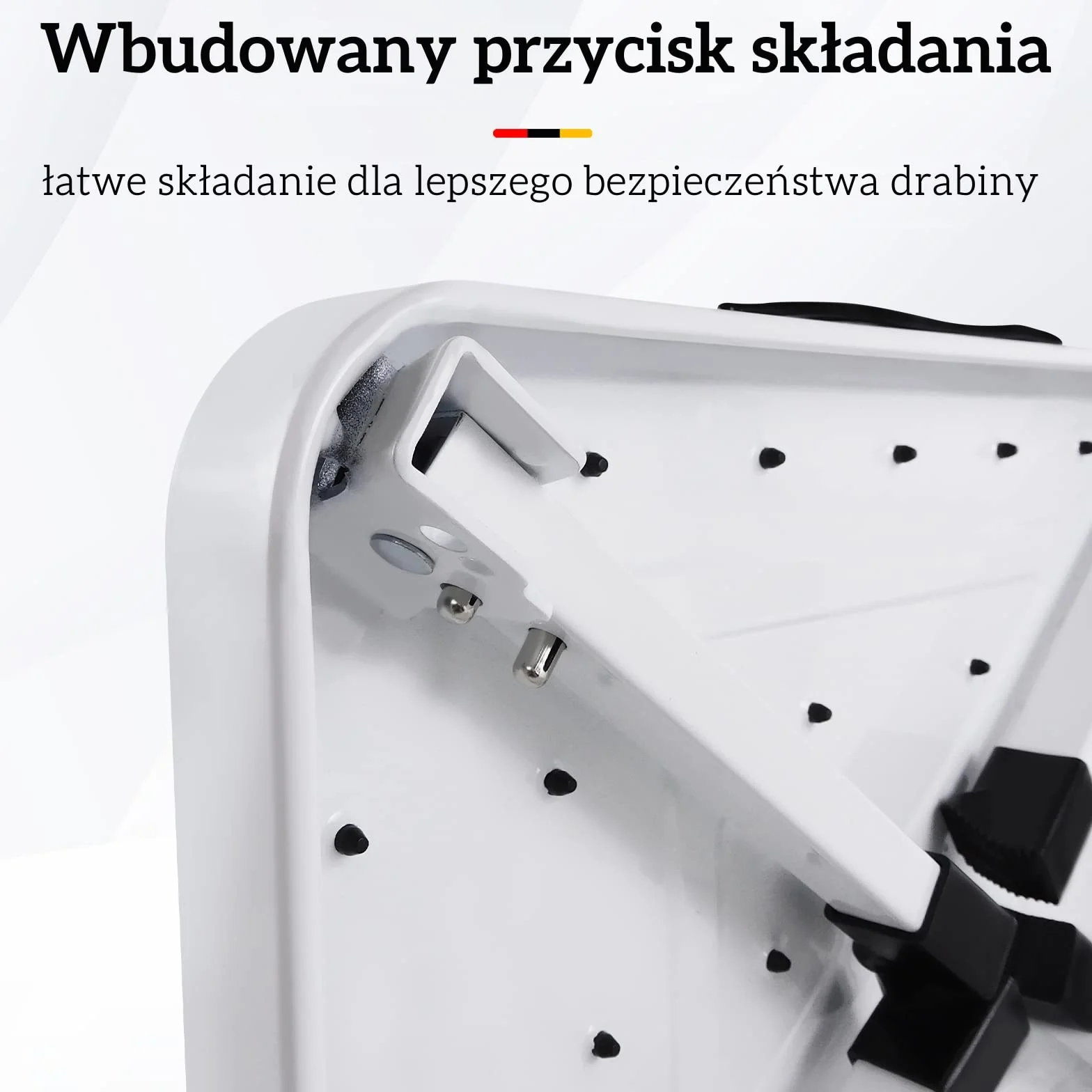 Qimu Składany Stopień Wykonany Ze Stali, Powierzchnia Antypoślizgowa, Składany Stołek o Udźwigu Do 150 kg, Idealna Do Domu, Garażu, Przyczep Kempingowych, Kuchni