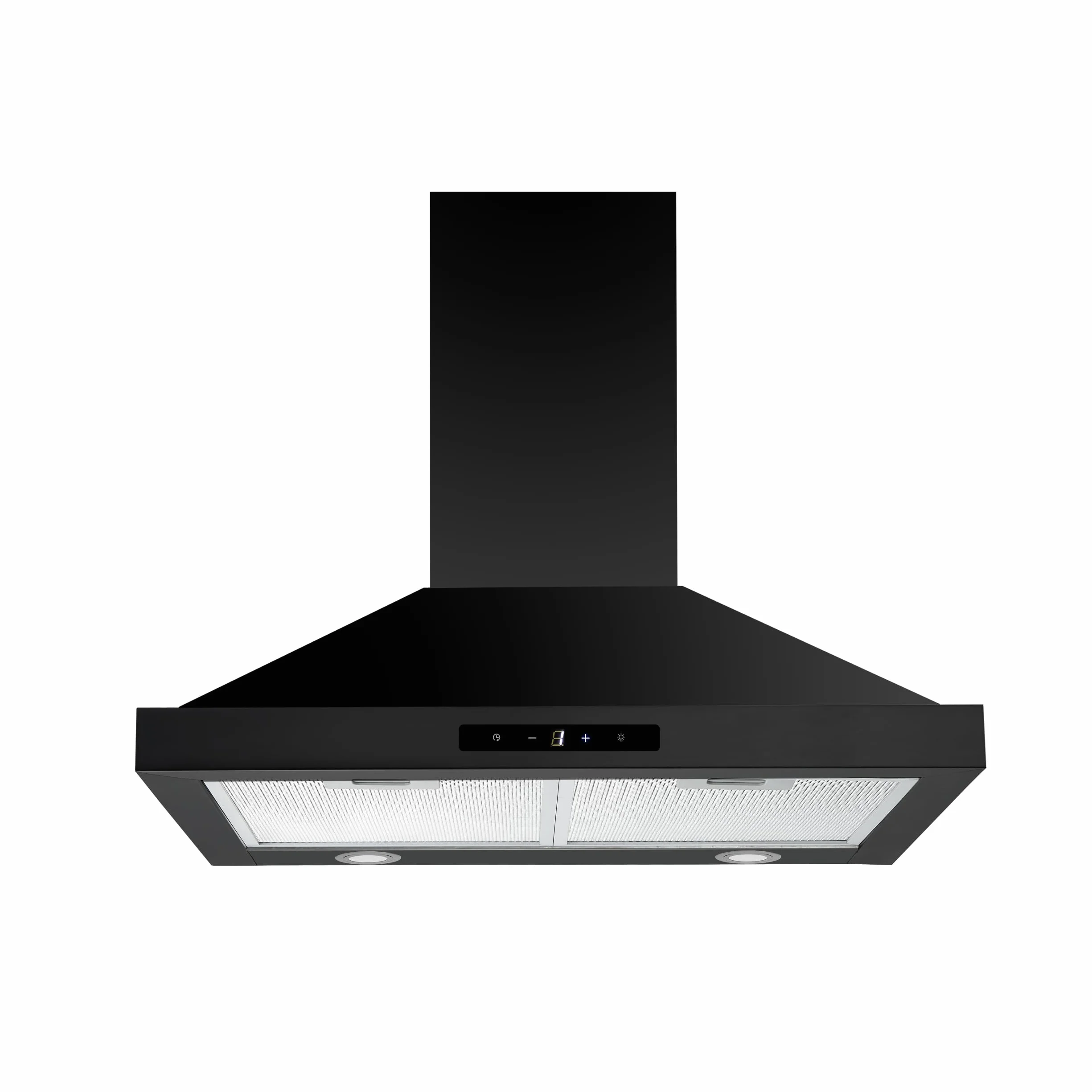 FIREGAS Okap kuchenny 60 cm czarny ze stali nierdzewnej, sterowanie dotykowe LED, 335 m³/h, klasa A