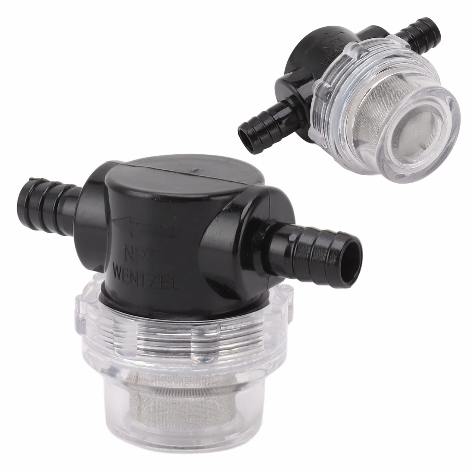 Haofy Sitko Pompy Wodnej 50 Mesh Stal Nierdzewna G1/4 Twist On – Filtr do Nawadniania z przezroczystą obudową Łatwe Monitorowanie i Zapobieganie Zatykaniu dla łodzi Morskich RV, Trawników i urządzeń