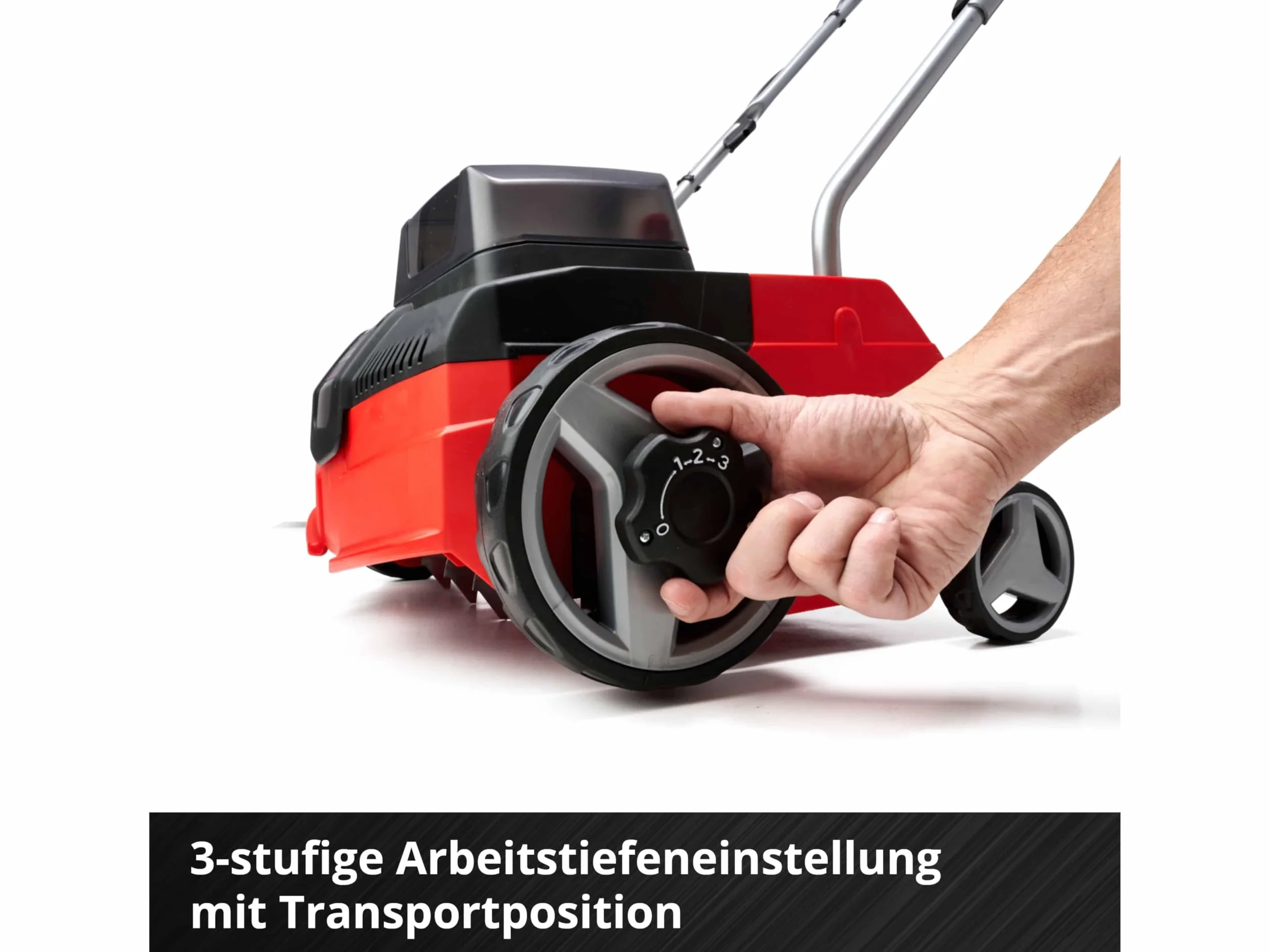 Einhell Wertykulator akumulatorowy GC-SC 36/31 Li-Solo Power X-Change (litowo-jonowy, 36 V, szerokość robocza 31 cm, rolka nożowa z łożyskiem kulkowym z 8 nożami, bez akumulatora i ładowarki)
