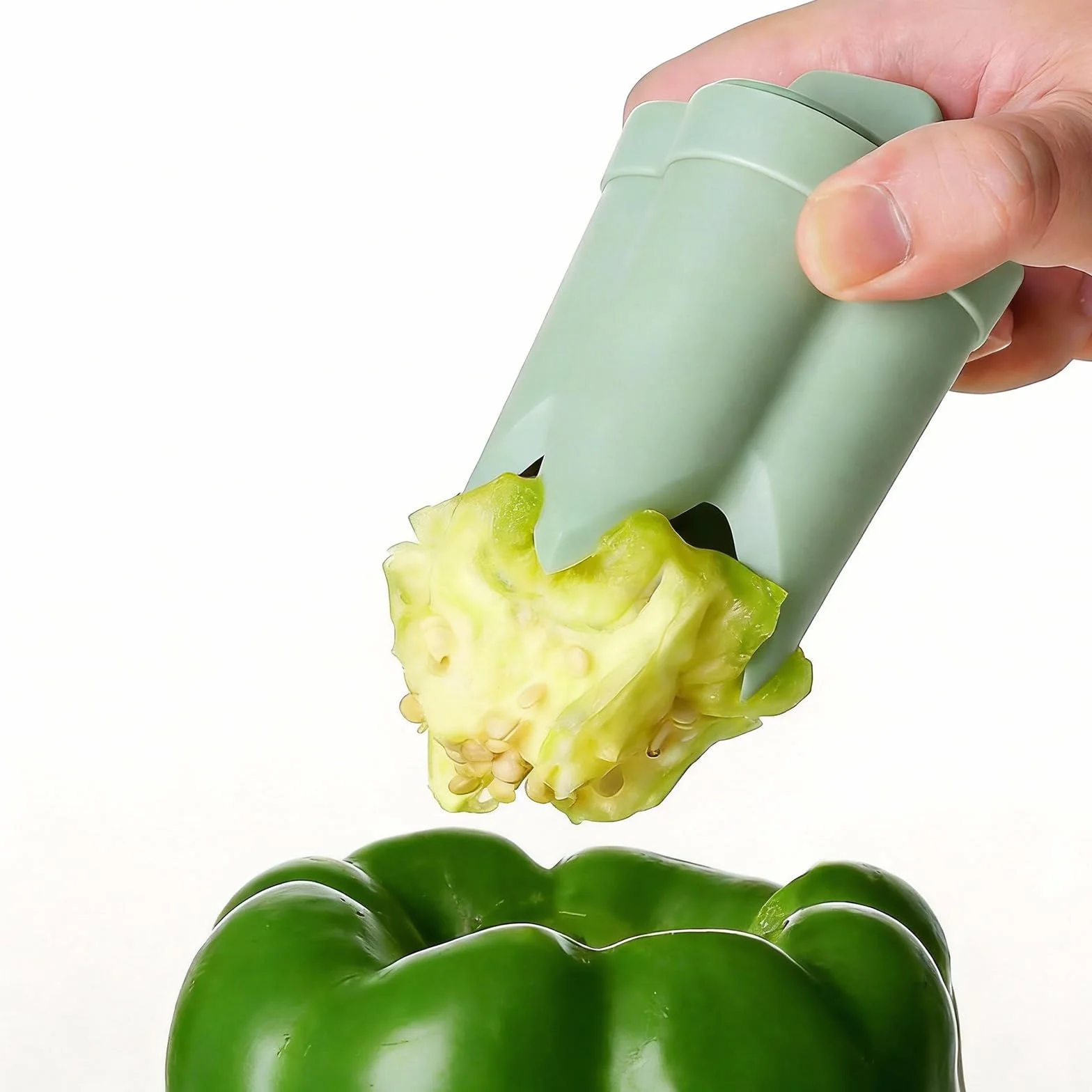 2 w 1 Pepper Corer, 11 x 5,5 cm wielofunkcyjny przyrząd do usuwania pestek pieprzu, zielonego chili, środek do usuwania ziaren pieprzu, drylownica do papryki i jalapeños