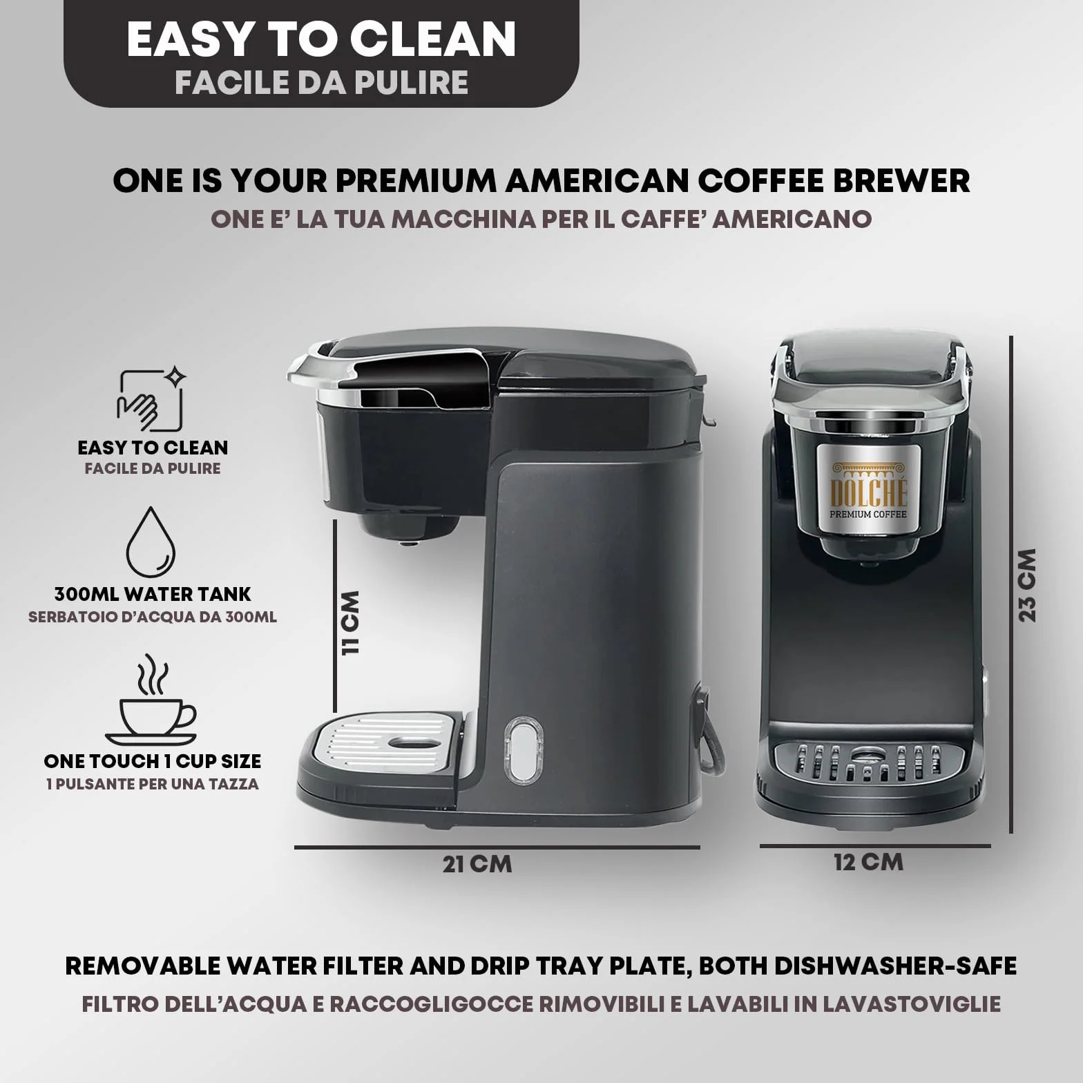 Dolché ONE Maszyna do Kawy Keurig 2.0 Kompatybilne Kapsułki