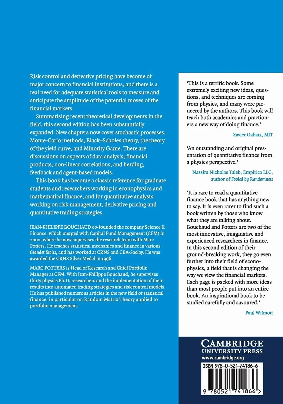 Theory of Financial Risk and Derivative Pricing: From Statistical Physics to Risk Management