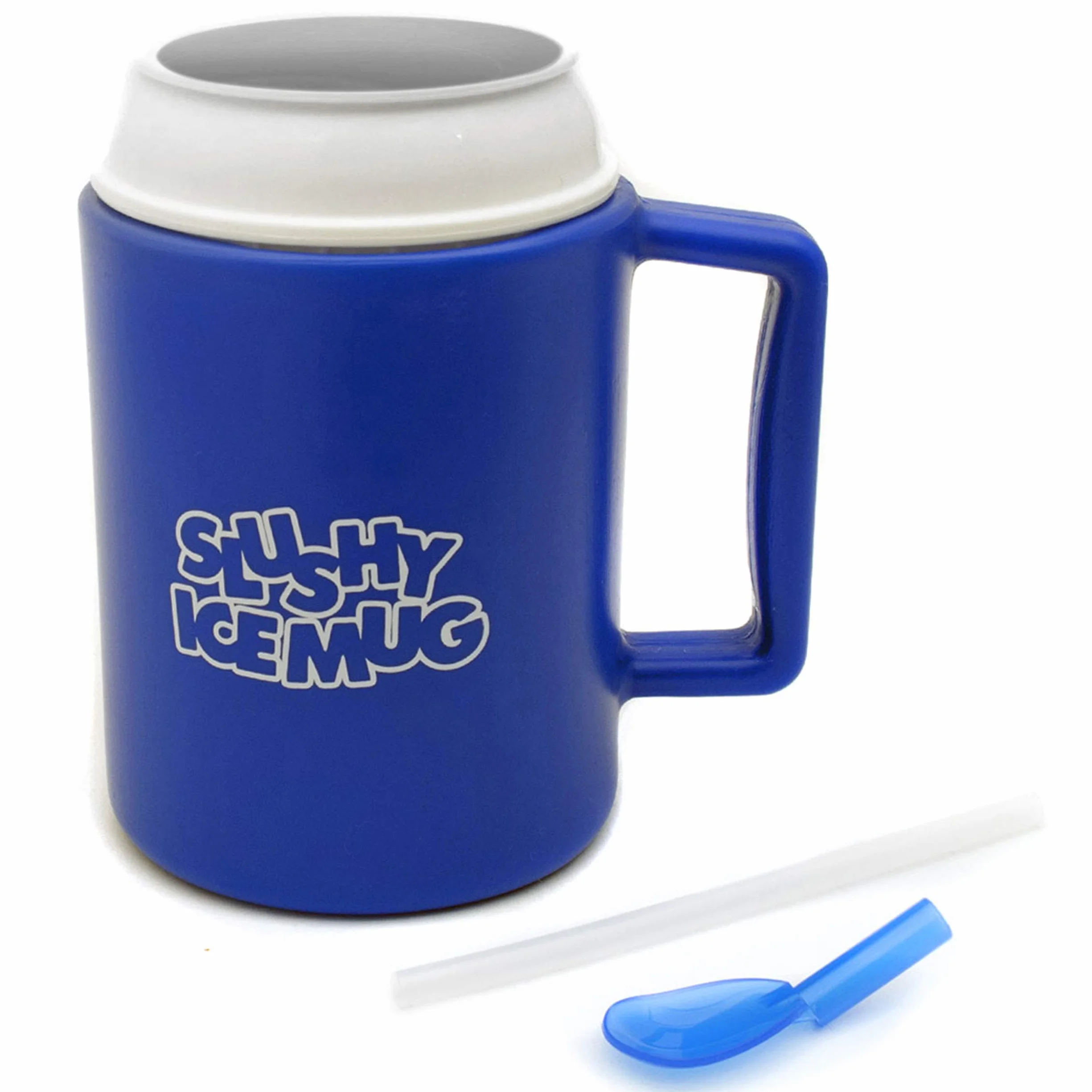 Oryginalny kubek Slushy - Filiżanka Slush z łyżeczką i słomką do picia; Kostkarka do lodu Slushy Magic Slush Maker Zamraża kubek na lód wodny w kilka sekund.