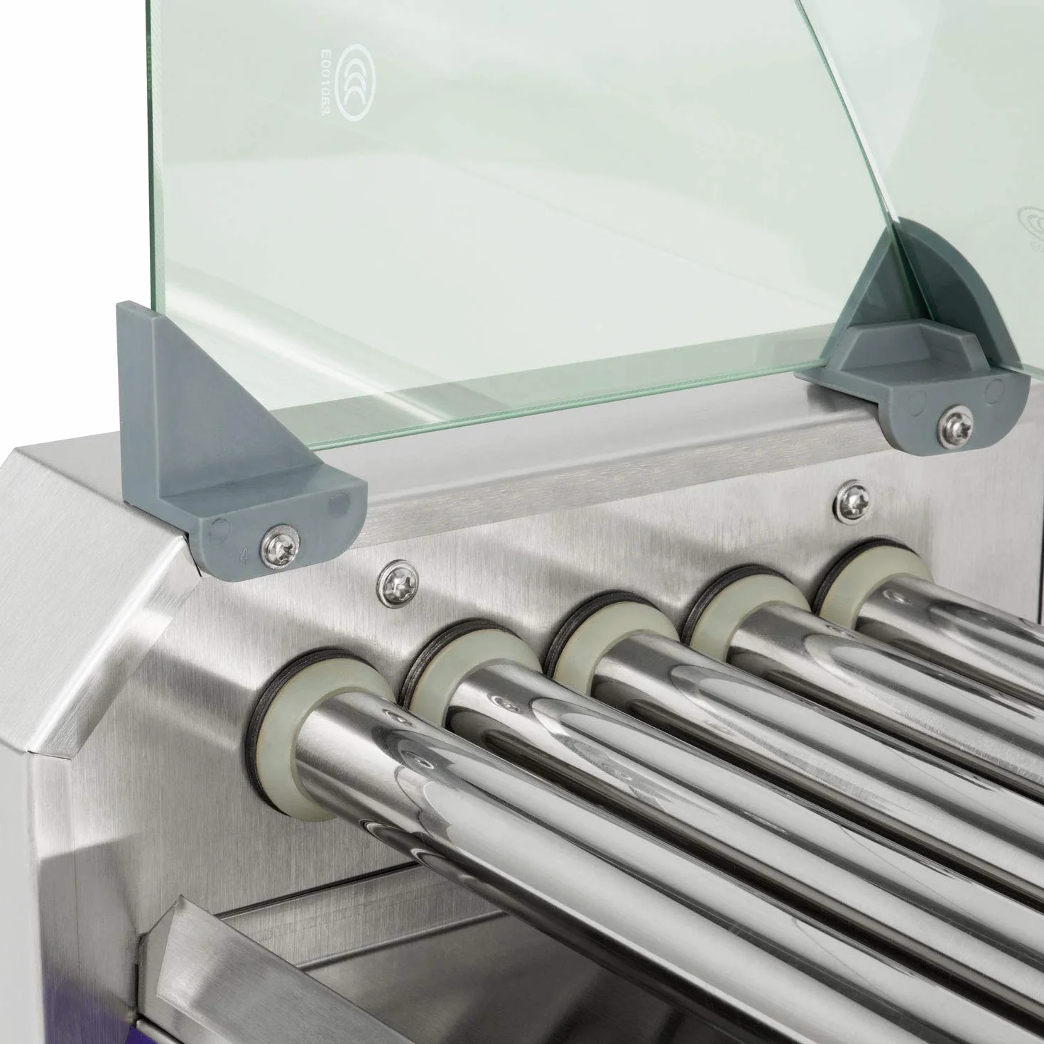 VERTES Gastro Hot Dog Maker 1000W 5 rolek 2 strefy grzewcze stal nierdzewna 50-250°C
