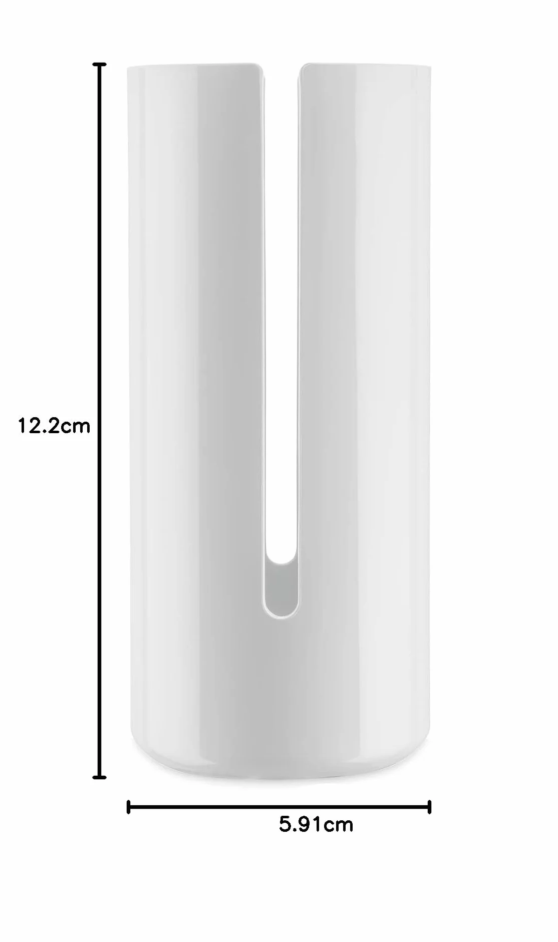 Alessi Birillo PL18 designerski pojemnik na papier toaletowy z żywicy termoplastycznej PMMA biały